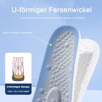 COOL-i ® Einlegesohlen, 2 Paar TPU-Partikel Dicke Latex-Sporteinlagen für Komfort & Halt