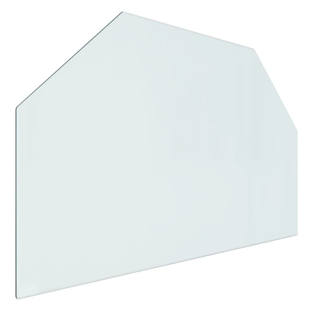 Kaminofen Glasplatte (1 St) Tischplatte vidaXL Sechseck 80x50 cm