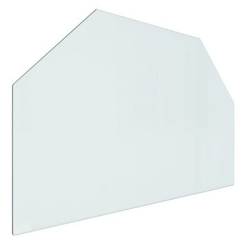 vidaXL Tischplatte Kaminofen Glasplatte Sechseck 80x50 cm (1 St)