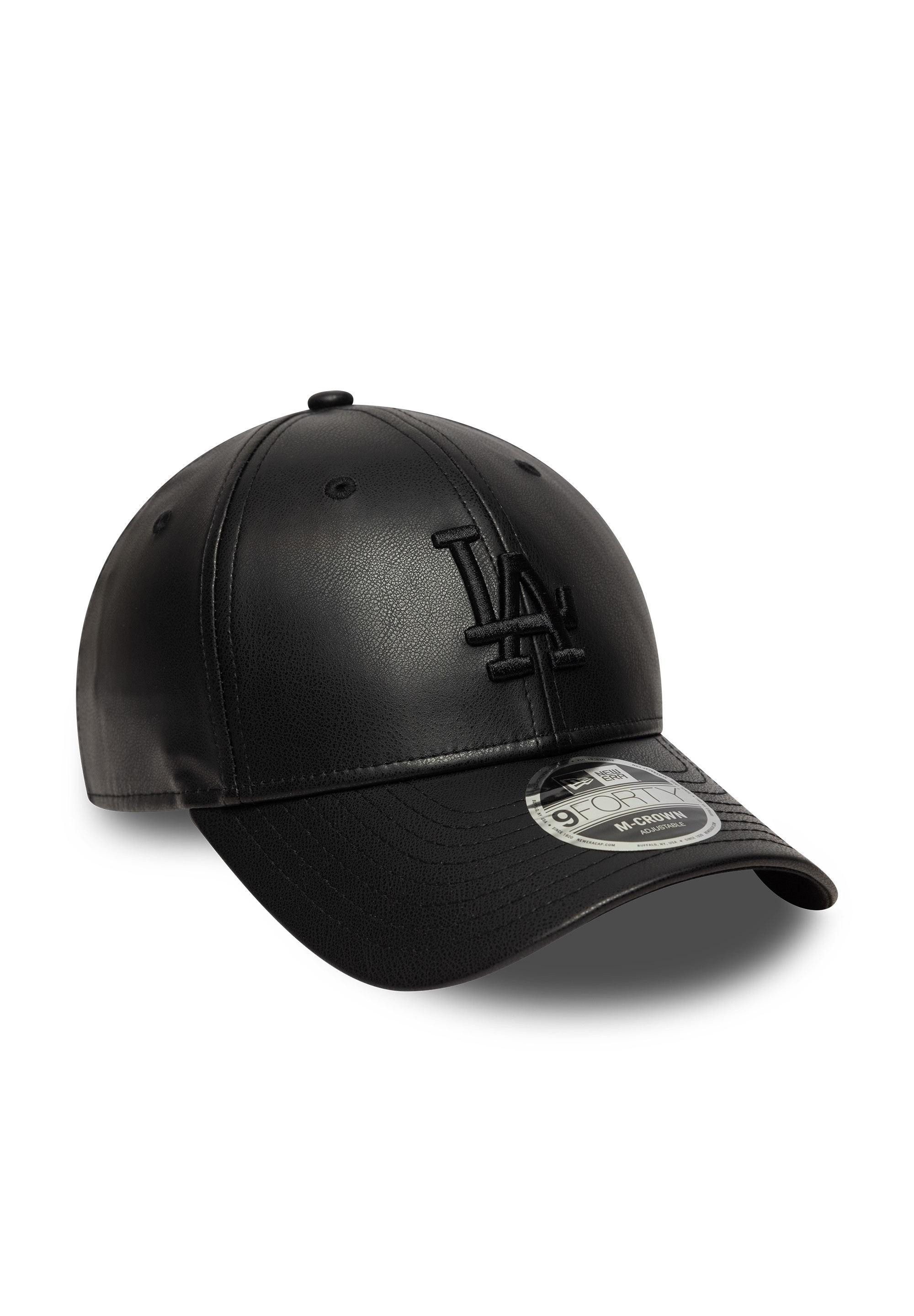 New Era Baseball Cap Los Angeles Dodgers New Era PU 9Forty M-Crown Cap Kunstleder Schwarz (1-St)