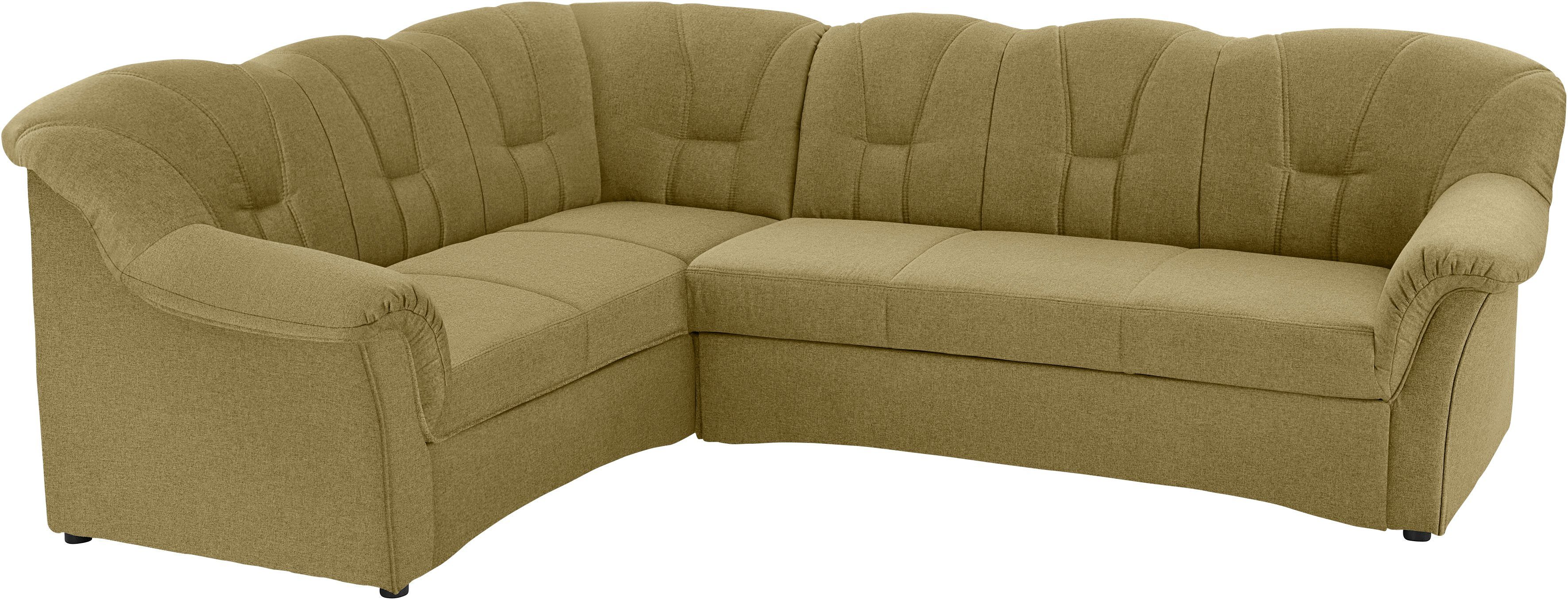 DOMO collection Ecksofa Papenburg B/T/H: 242/190/84 cm L-Form, wahlweise mit Bettfunktion, Langer Schenkel links oder rechts