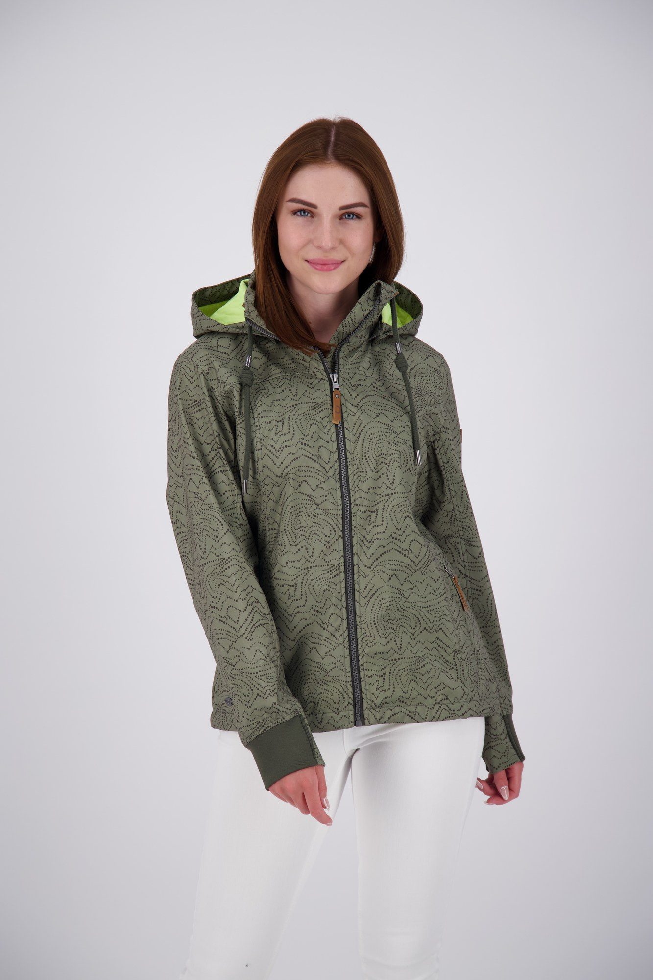 LPO Softshelljacke SHELBY PEAK IV Women leichte Softshelljacke mit All-Over-Print und abnehmbarer Kapuze – Bild 2 von 5