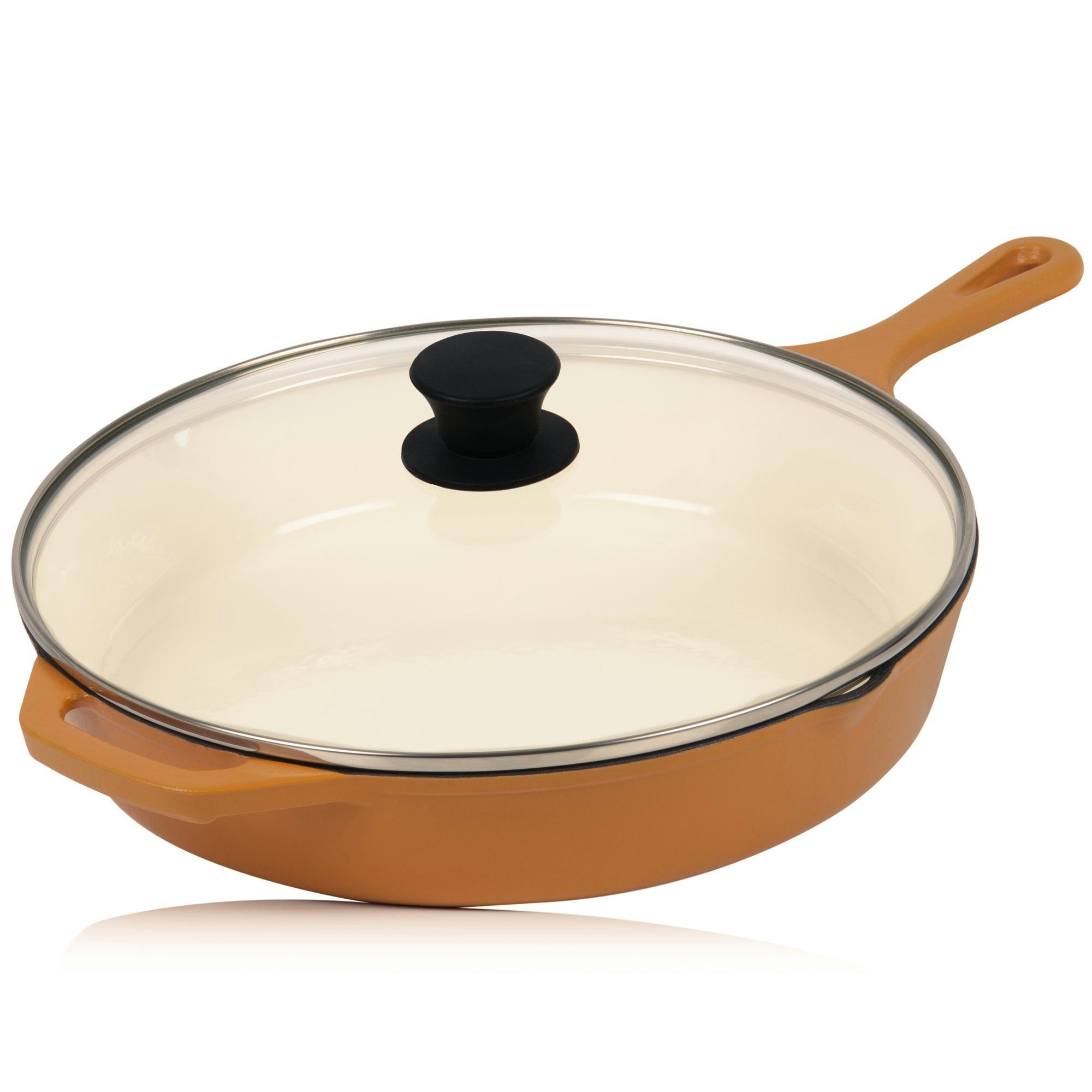 Mahlzeit Pfannen-Set 3-tlg. Pfannenset, Ø 24cm, Ø 29,5cm, Ø 29cm, Sunny Orange, Gusseisen (Set, 3 tlg. Pfannenset)