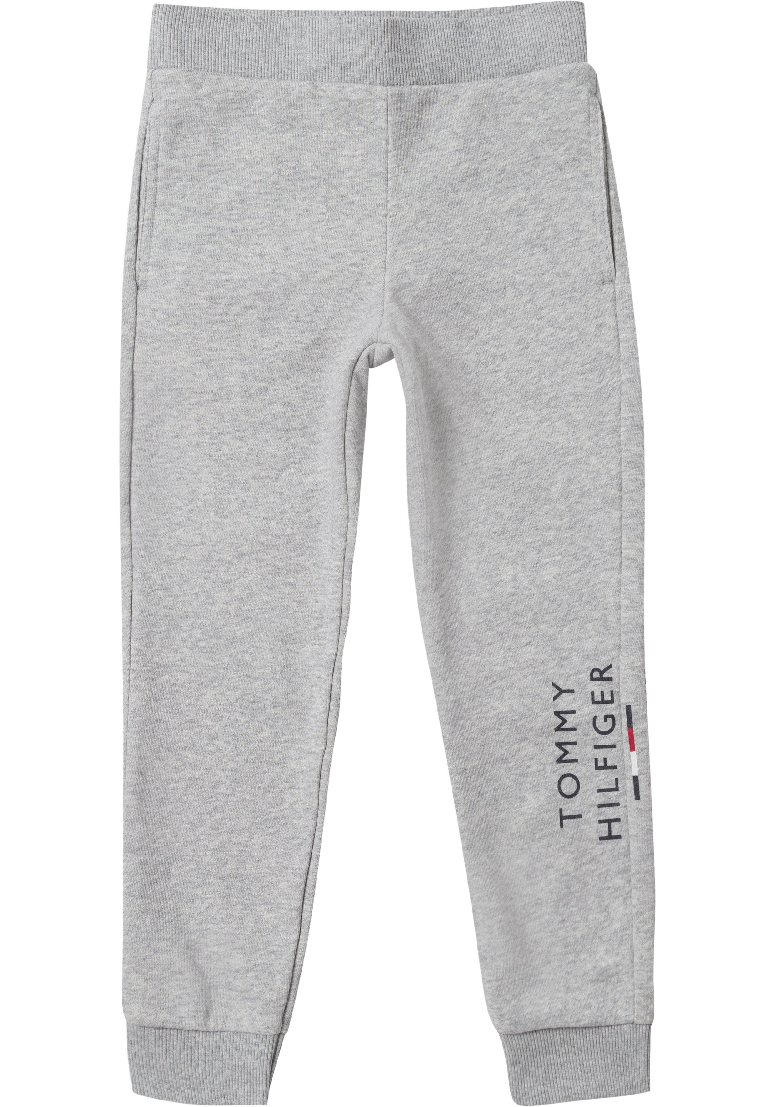 mit LOGO Bund graumeliert TH SWEATPANTS (1-tlg) Hilfiger Tommy am Jogginghose innenliegendem Kordelzug