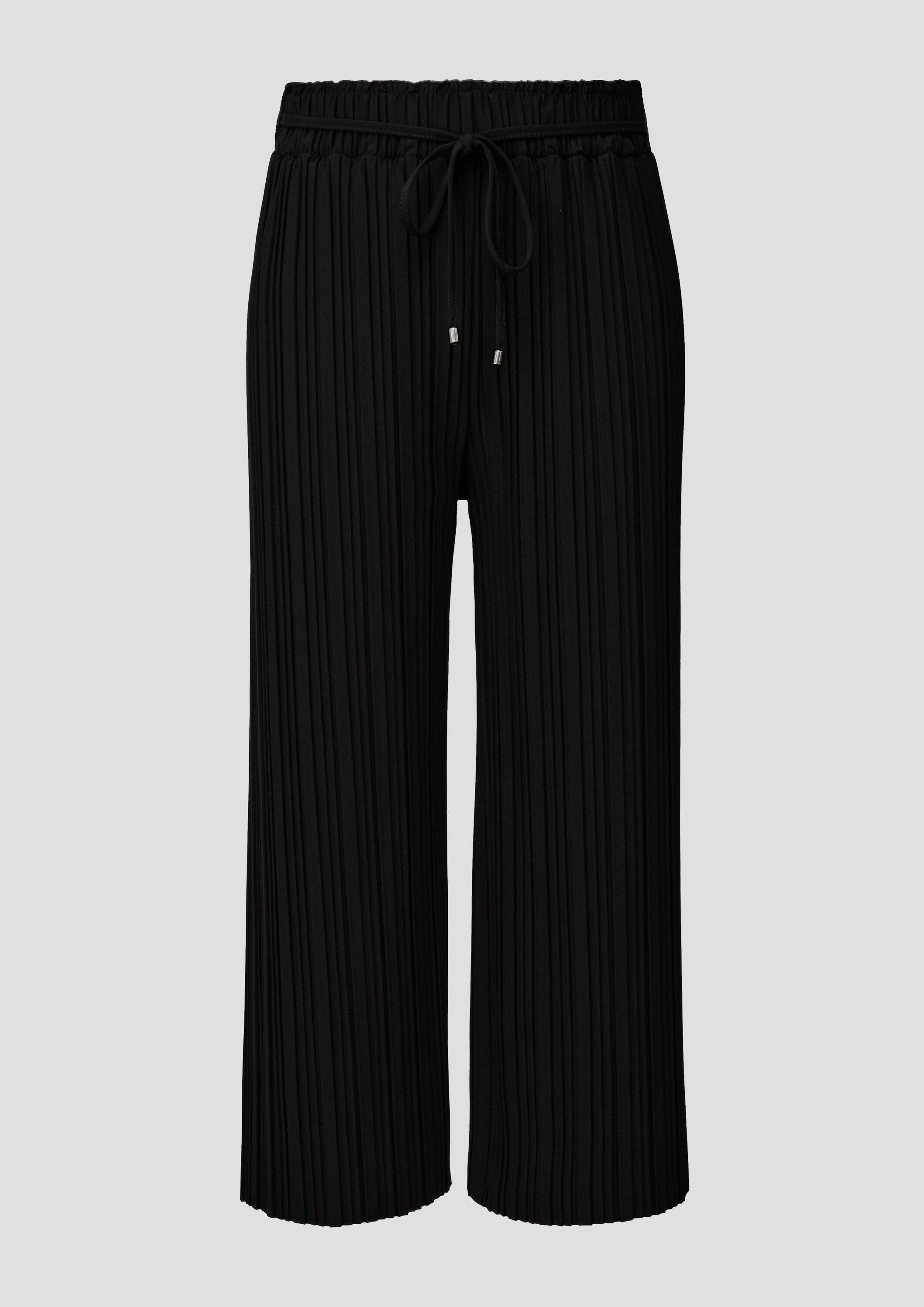 s.Oliver Culotte Hose Plissierte Hose mit Wide Leg