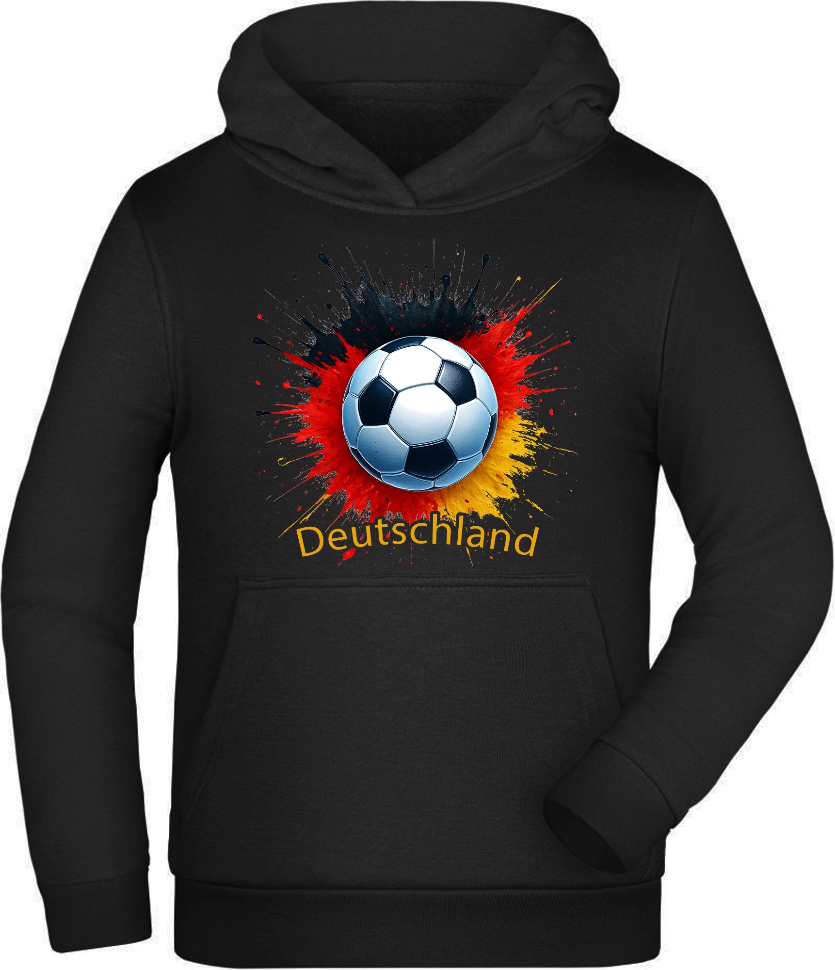 MyDesign24 Hoodie Kinder WM Hoodie Nationalmannschaft Fussball Kapuzensweater – Deutschland Fan Hoodie i674