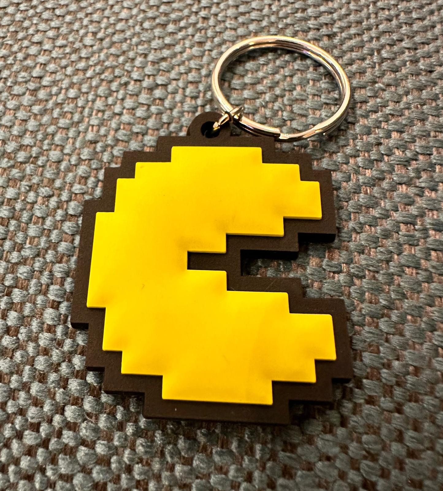PYRAMID Schlüsselanhänger Schlüsselanhänger 5cm Kinder Mini Anhänger keychain Pac-Man gelb, Pac Man das Spiel als Schlüsselanhänger Pac-Man