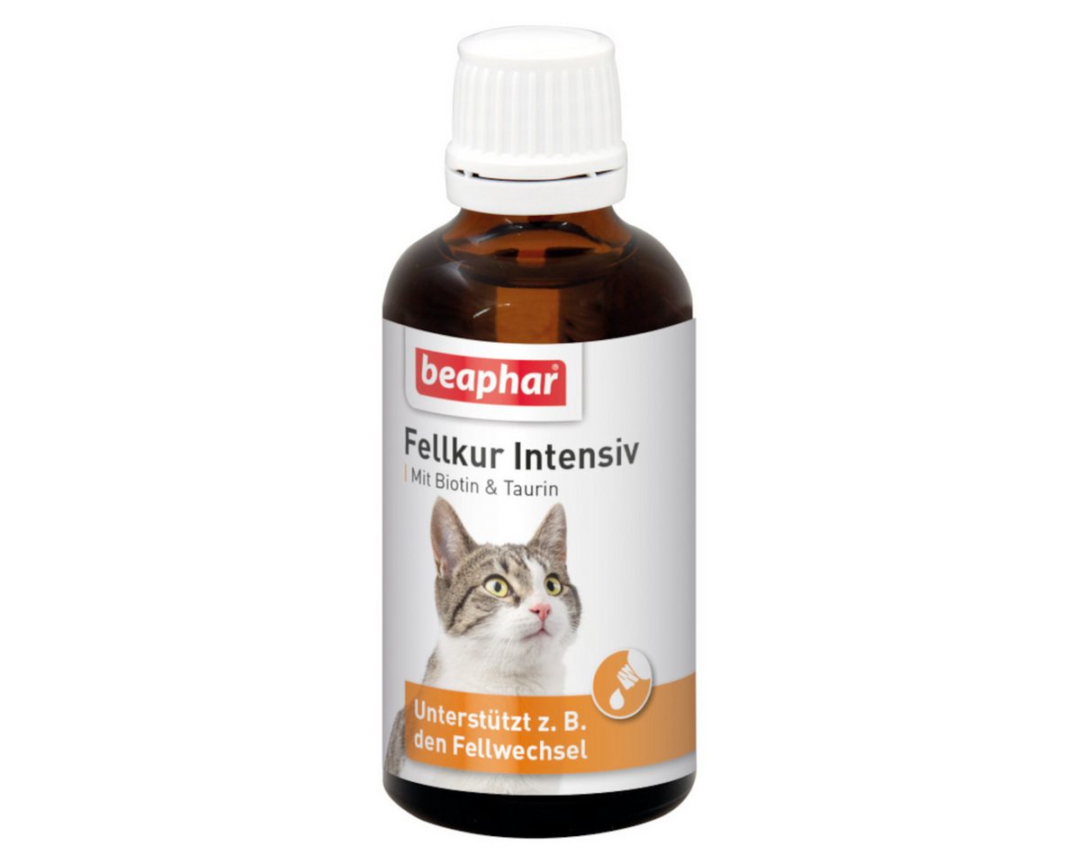 beaphar Fellkur Intensiv für Katzen, 50 ml, Ergänzungsfutter für: Katzen