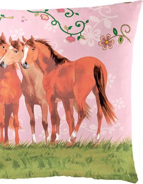 Kinderbettwäsche Pferde, Pferdefreunde, Renforcé, 2 teilig, Renforce, 100 % Baumwolle, Pferdefreunde, pflegeleicht