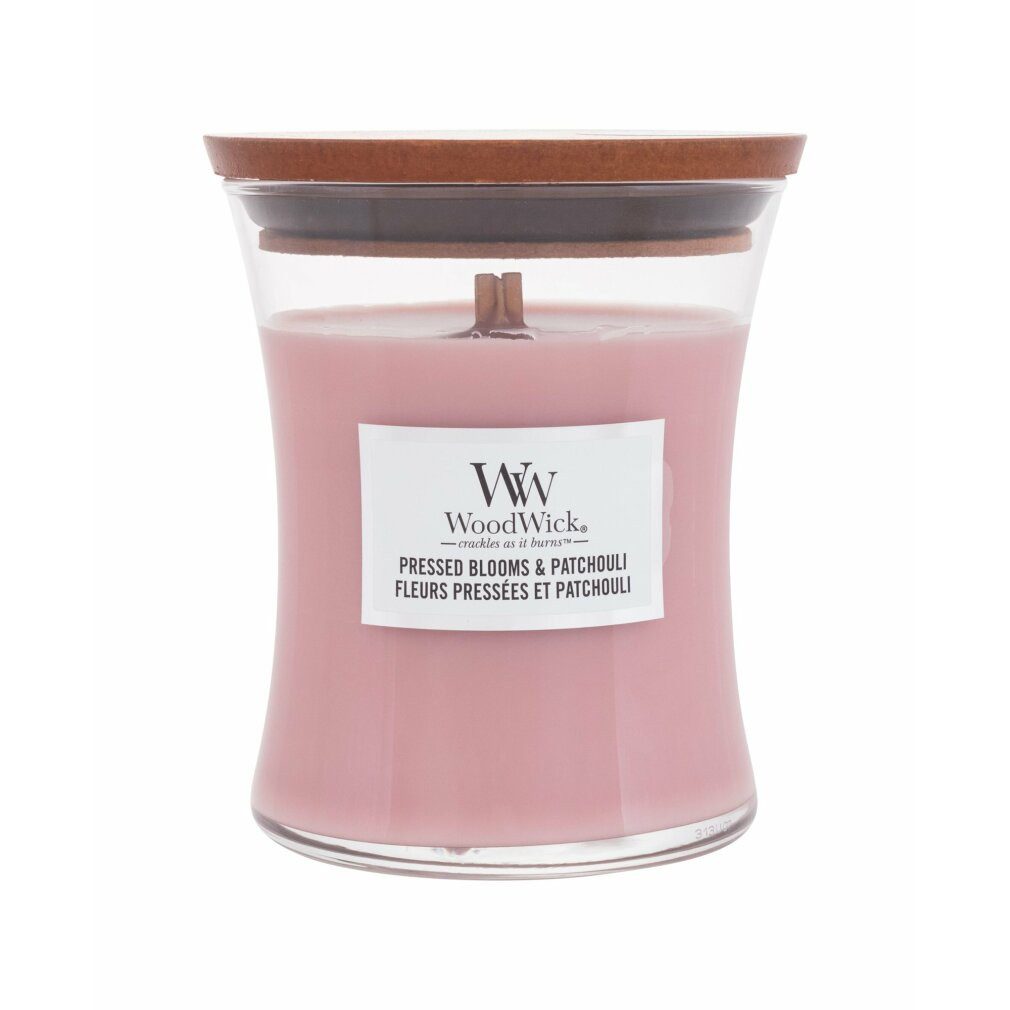 Woodwick Duftkerze Pressed Blooms & Patchouli Duftkerze mit Holzdocht 275 g