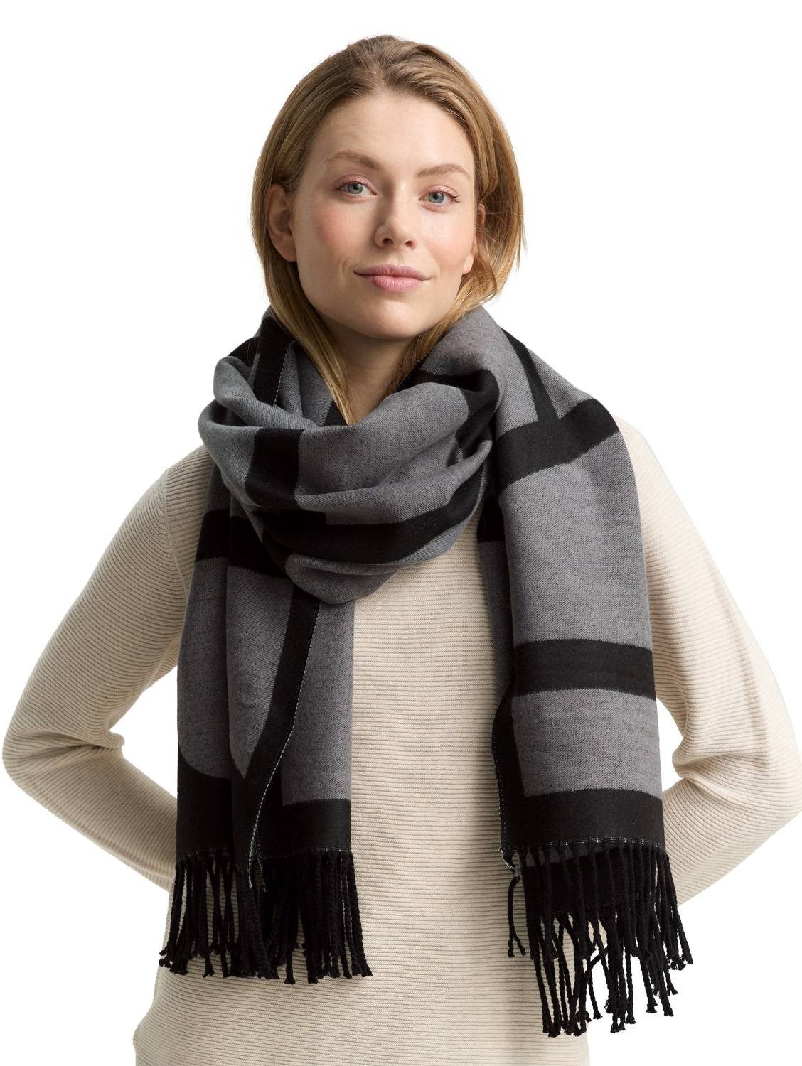 TOM TAILOR Modeschal Logo Luxe, Auffälliger günstig online kaufen