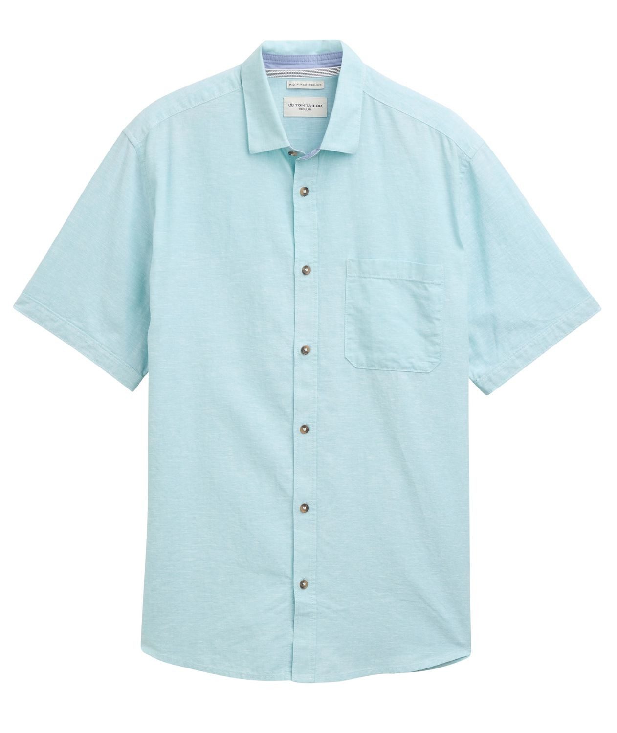 TOM TAILOR Kurzarmhemd COTTON LINEN SHIRT günstig online kaufen