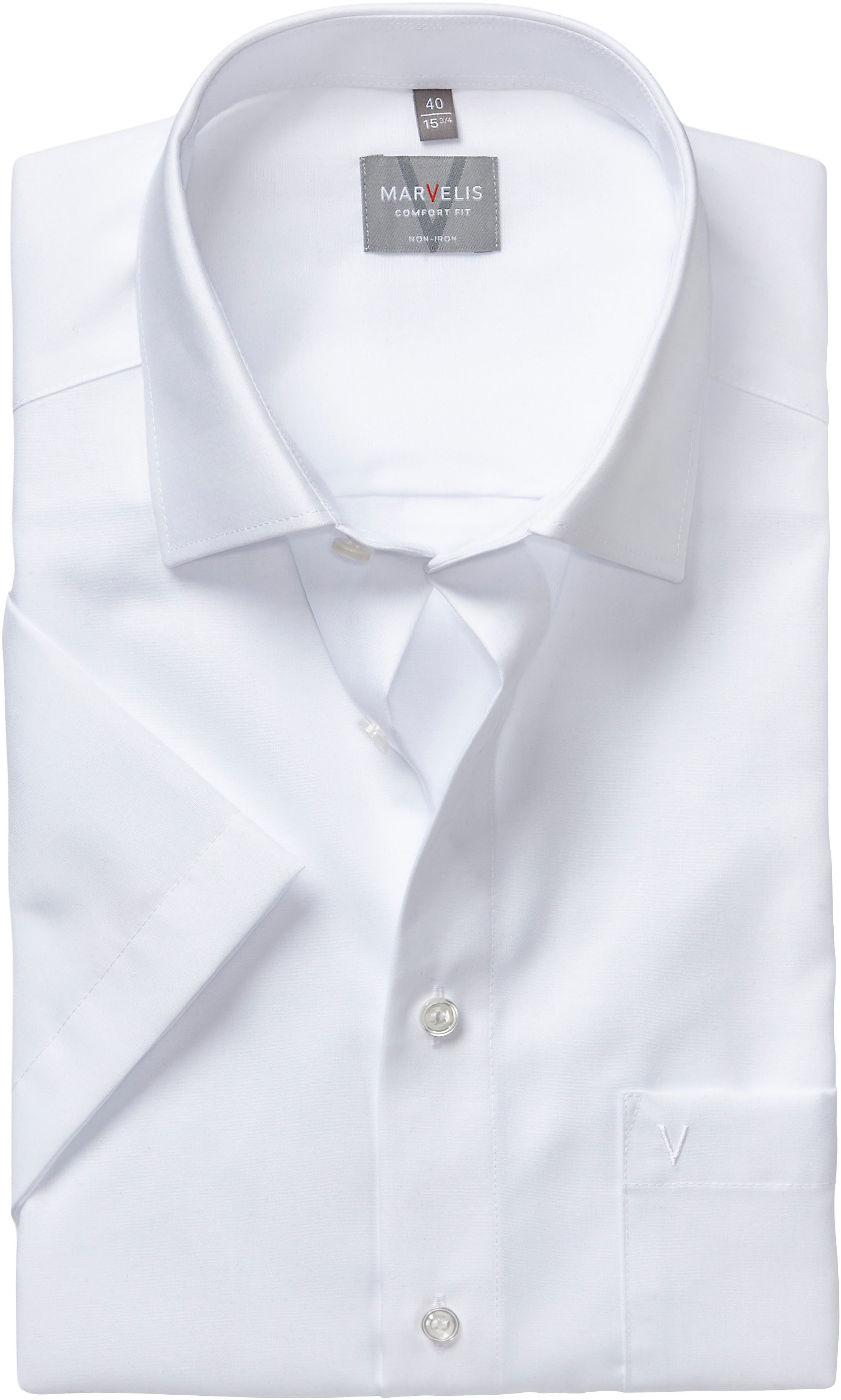 MARVELIS Kurzarmhemd Businesshemd, New-Kentkragen, comfort fit