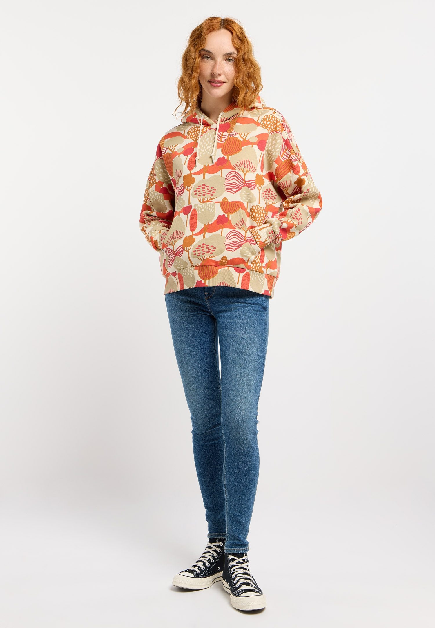 Ragwear Kapuzensweatshirt PIRITA PRINT mit Rundhalsausschnitt und Kordelverschluss, normale Schnittform – Bild 5 von 5