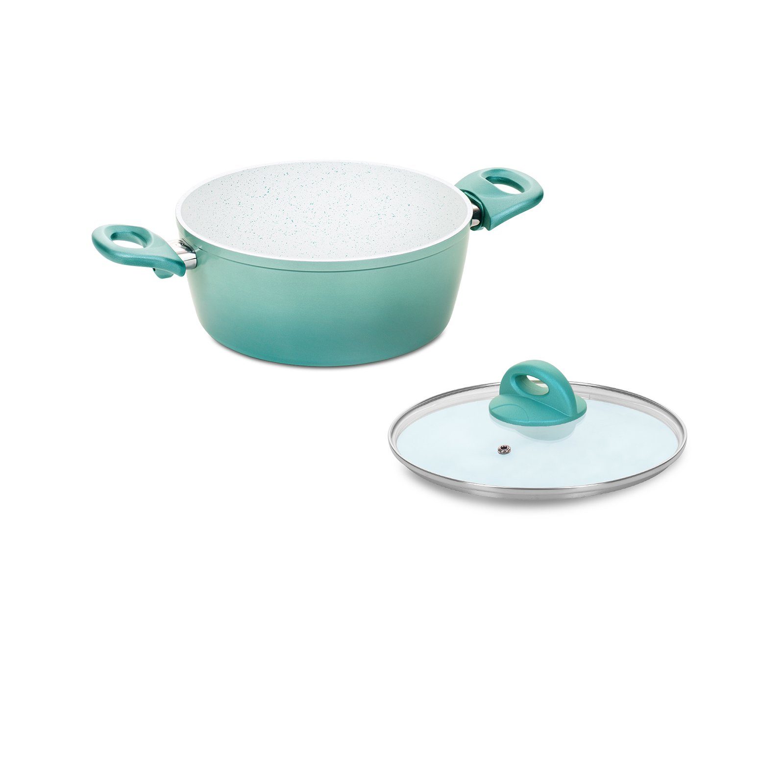 Genius Kochtopf Cerafit Revolution Kochtopf 22 CM 2-tlg., Fleisch Braten Topf, Aluminium (2 tlg. Set, Topf mit Deckel), antihaft, für alle Herdarten geeignet