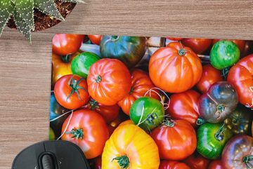 MuchoWow Gaming Mauspad Tomaten - Gemüse - Markt (1-St), Mousepad mit Rutschfester Unterseite, Gaming, 40x40 cm, XXL, Großes