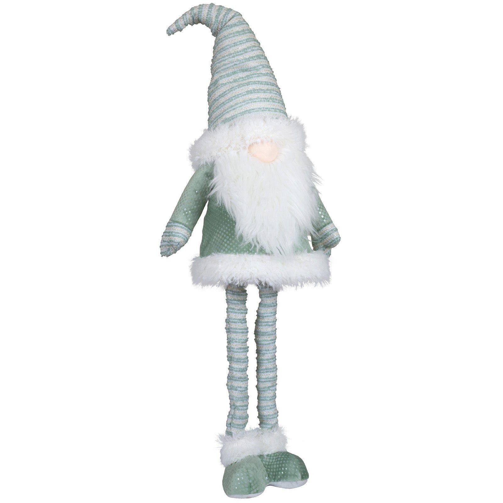 Christmas Paradise Wichtel Weihnachtsfigur 48-62 cm (76-90 cm) (Dekofigur, 1 St., Weihnachtsdeko), ausziehbare Teleskopbeine, grün-weiß