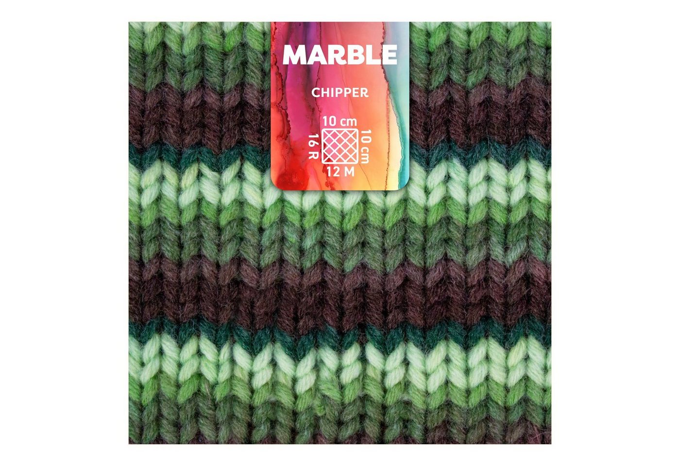 Thumbnail - myboshi Marble Wolle, Multicolor Häkelwolle, 55 m (10-St., Marble Wolle Original Multicolor), Farbverlauf