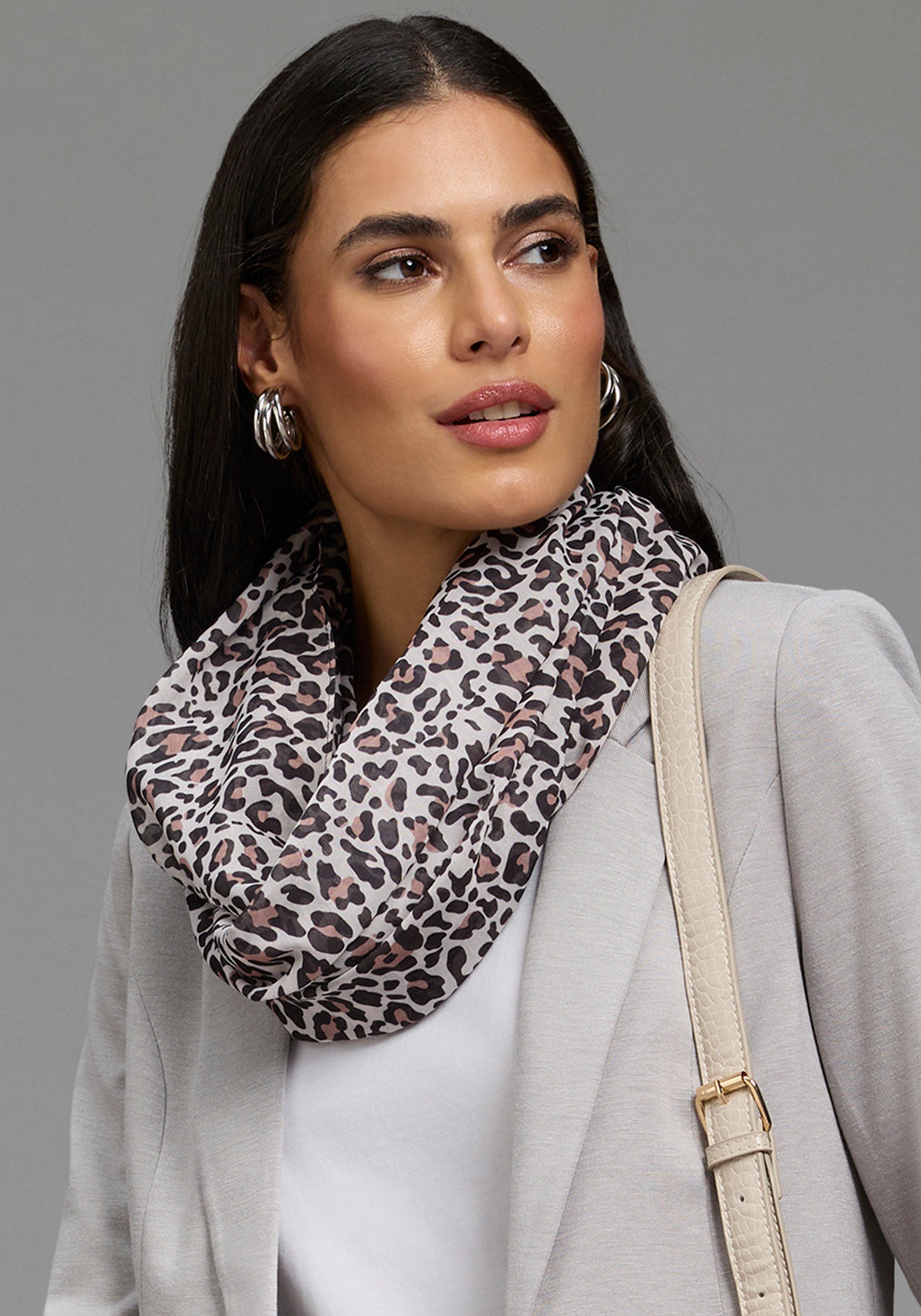 Laura Scott Loop, mit Animalmuster, für Herbst- und Wintermode, einlagig, glänzend. € 24,99, (€ 24,99 pro 1 Stk).