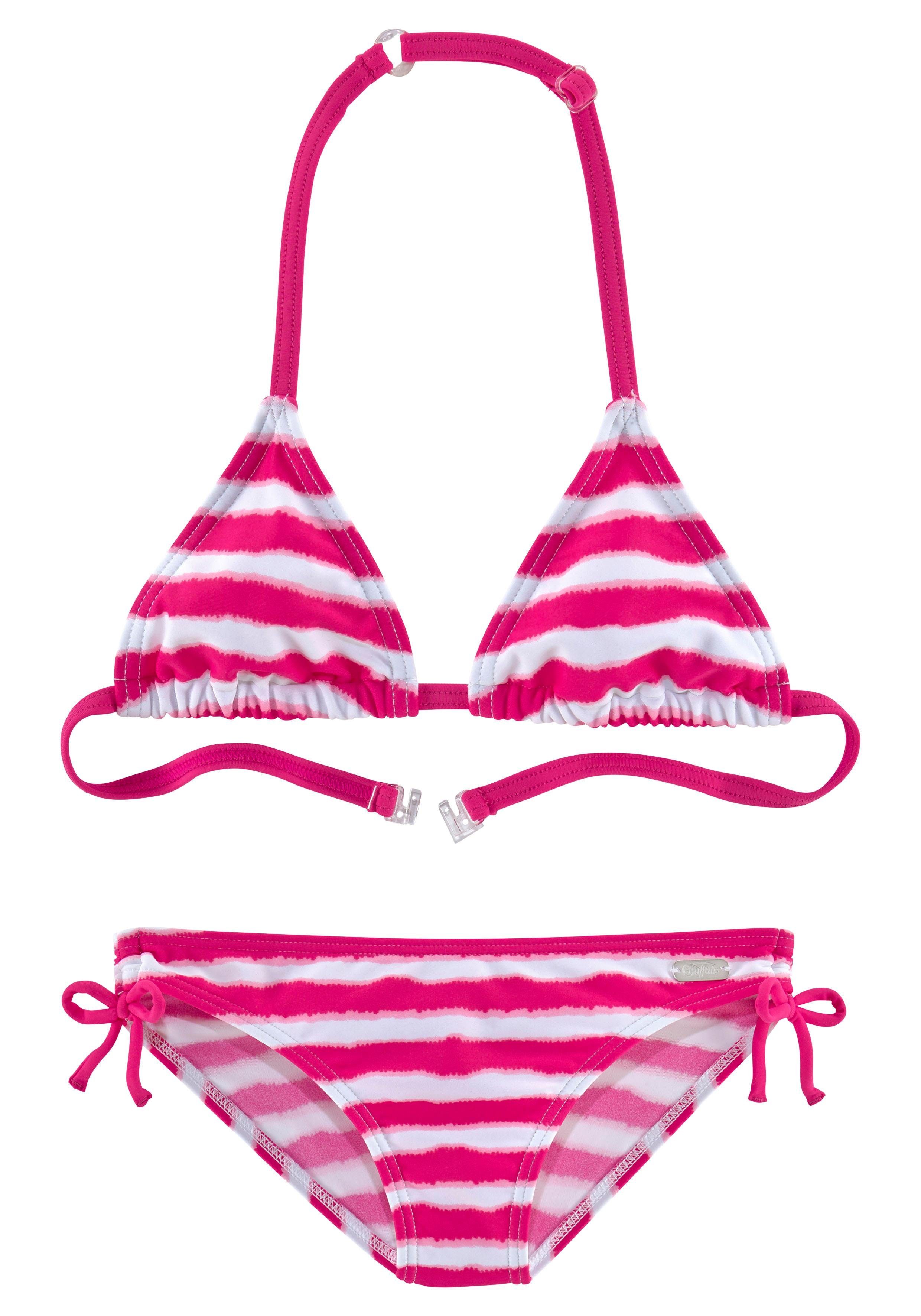 Buffalo Triangel-Bikini in trendiger Streifen-Optik pink