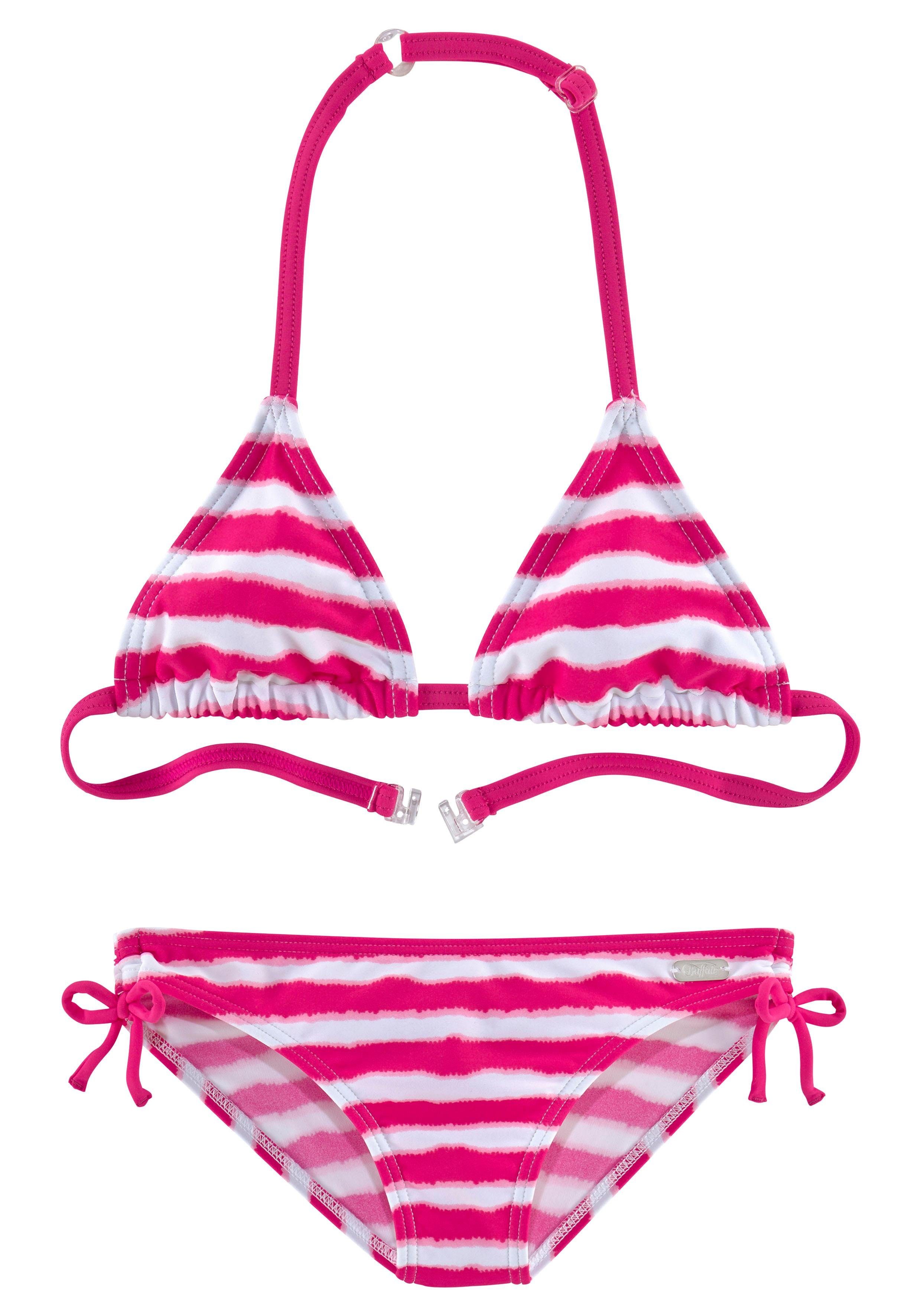 in Streifen-Optik pink trendiger Triangel-Bikini Buffalo