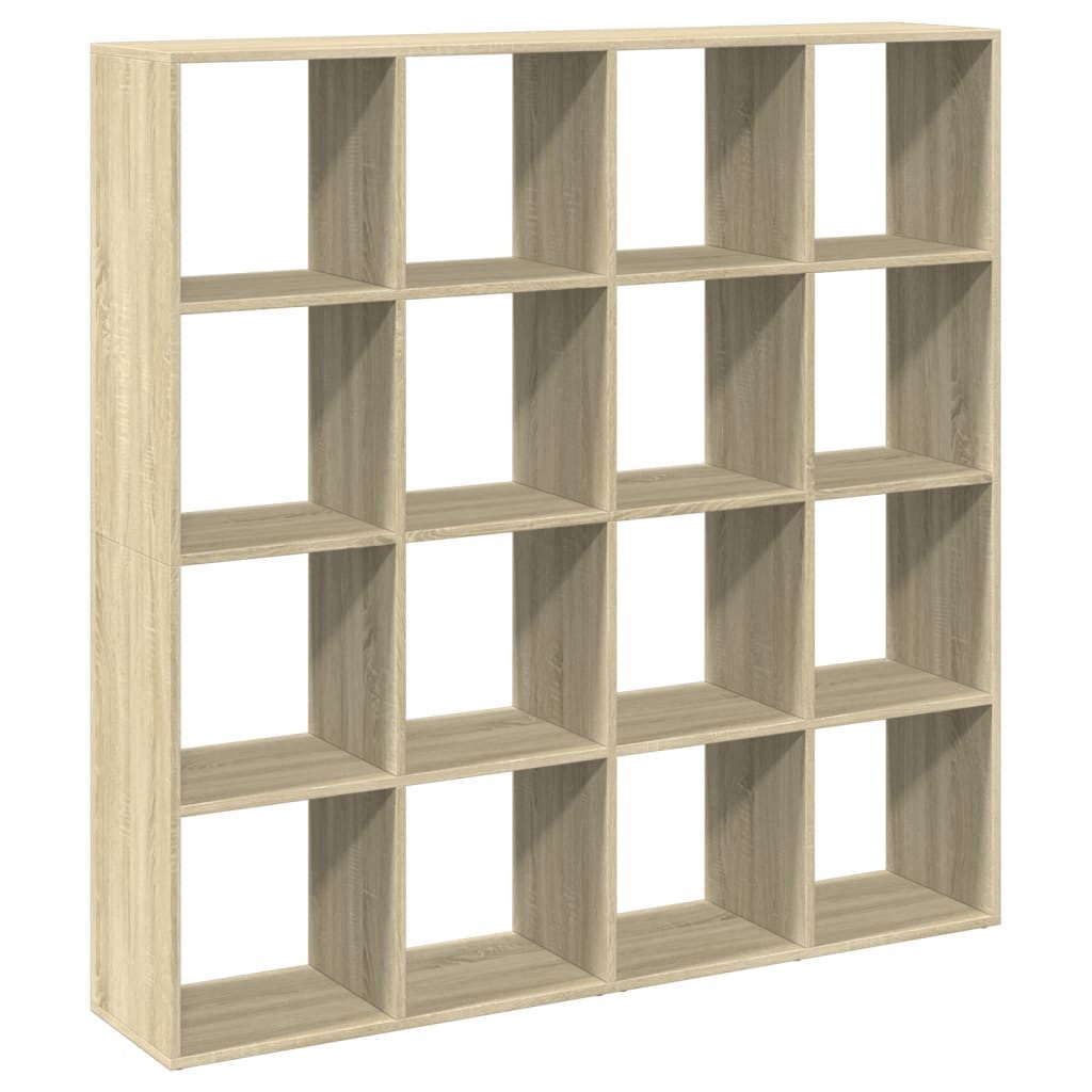 vidaXL Bücherregal Bücherregal Sonoma-Eiche 137,5x29x137,5 cm Holzwerkstoff, 1-tlg.