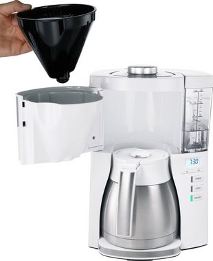 Melitta Filterkaffeemaschine LOOK® Therm Timer 1025-17 weiß, 1,25l Kaffeekanne, Papierfilter 1x4