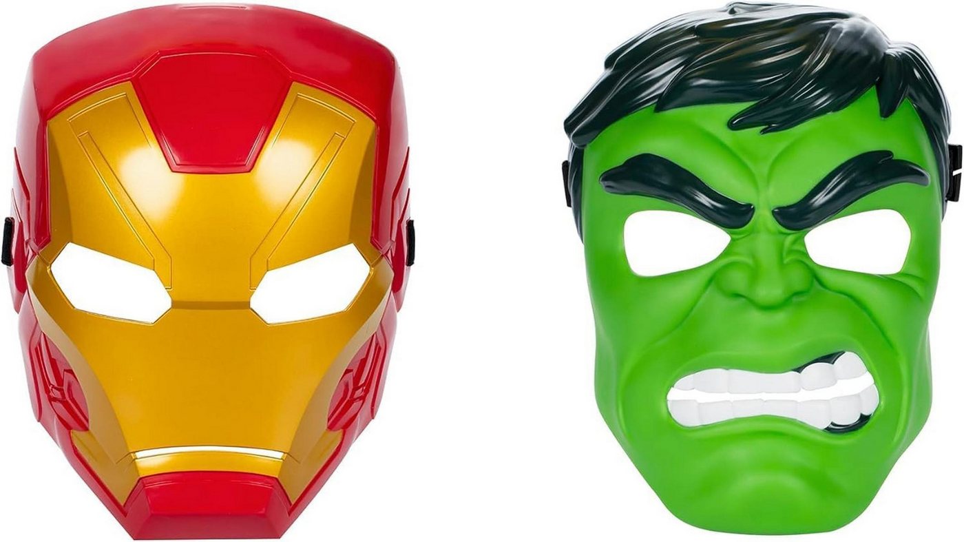 Hasbro Verkleidungsmaske Marvel Avengers Multipack Iron Man & Hulk Masken 2er-Pack ab 5 Jahren