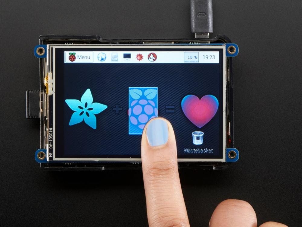 Adafruit LED-Display Adafruit PiTFT Plus 480x320 3.5 TFT, Resistiver Touchscreen