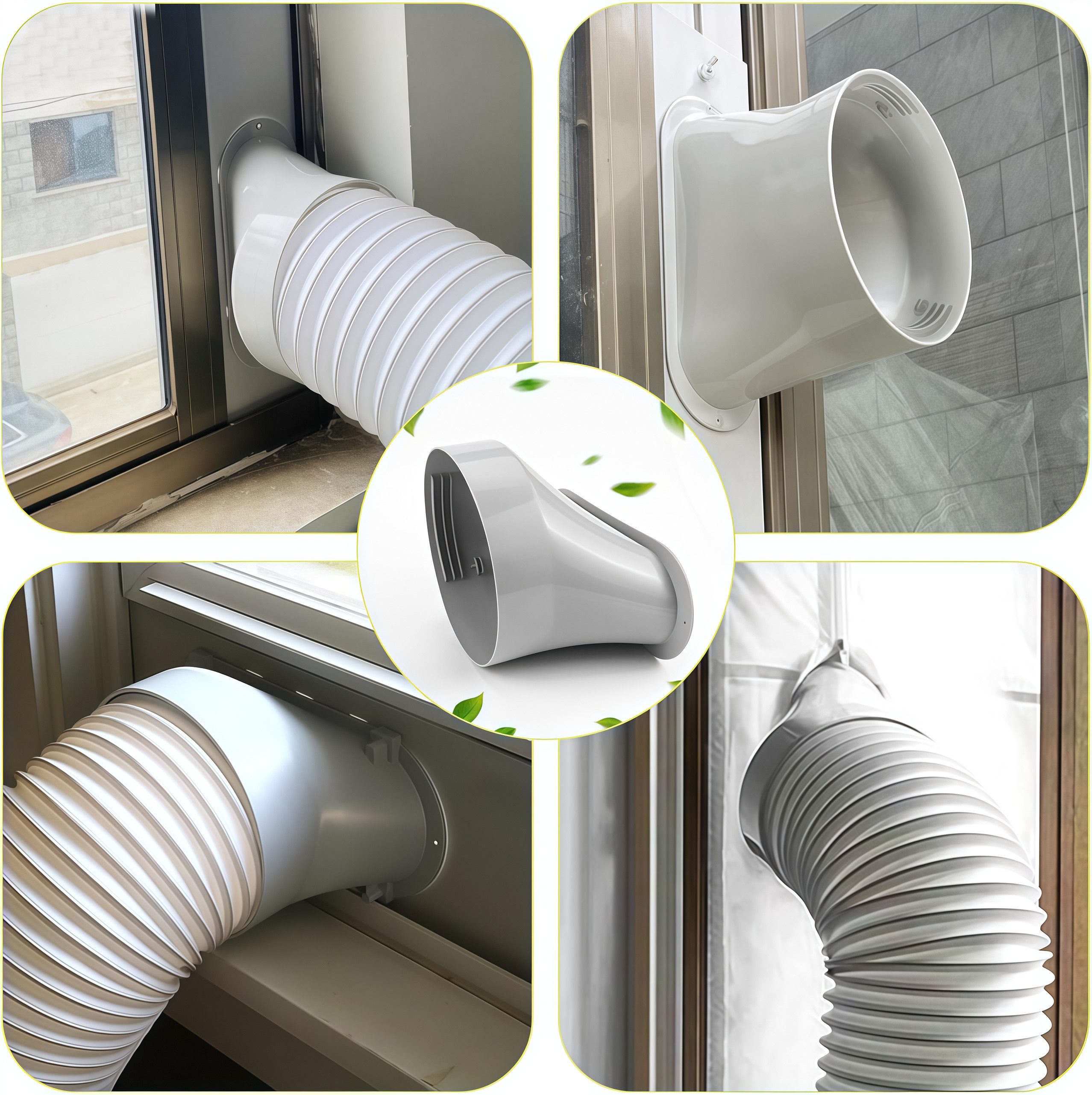 FOUORTUNATE-BEE Anschlussstück Abluftadapter für mobile Klimaanlagen – Flachkanal-Anschluss, Fenster- und Geräteadapter für mobile Klimaanlagen – Bild 5 von 5