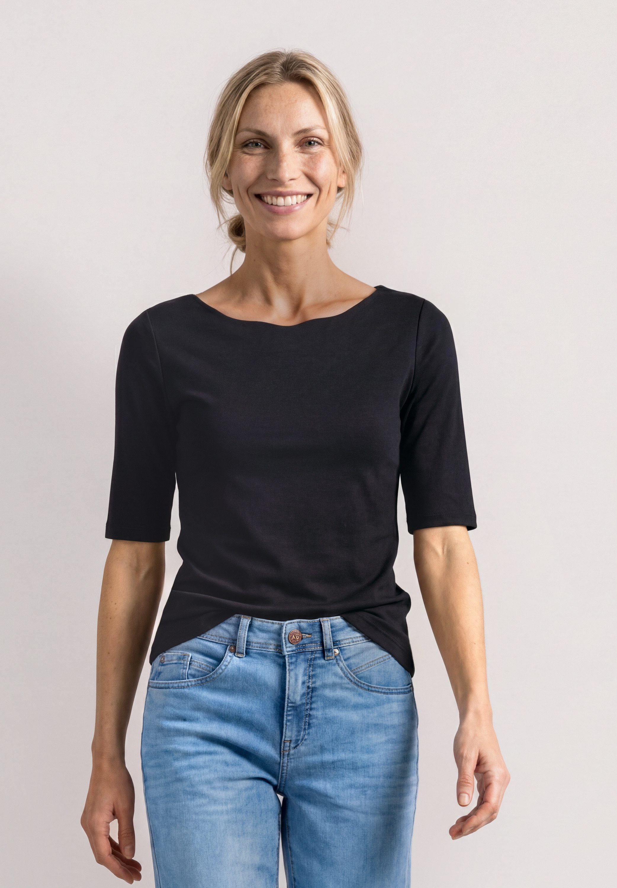 STREET ONE T-Shirt in Unifarbe
