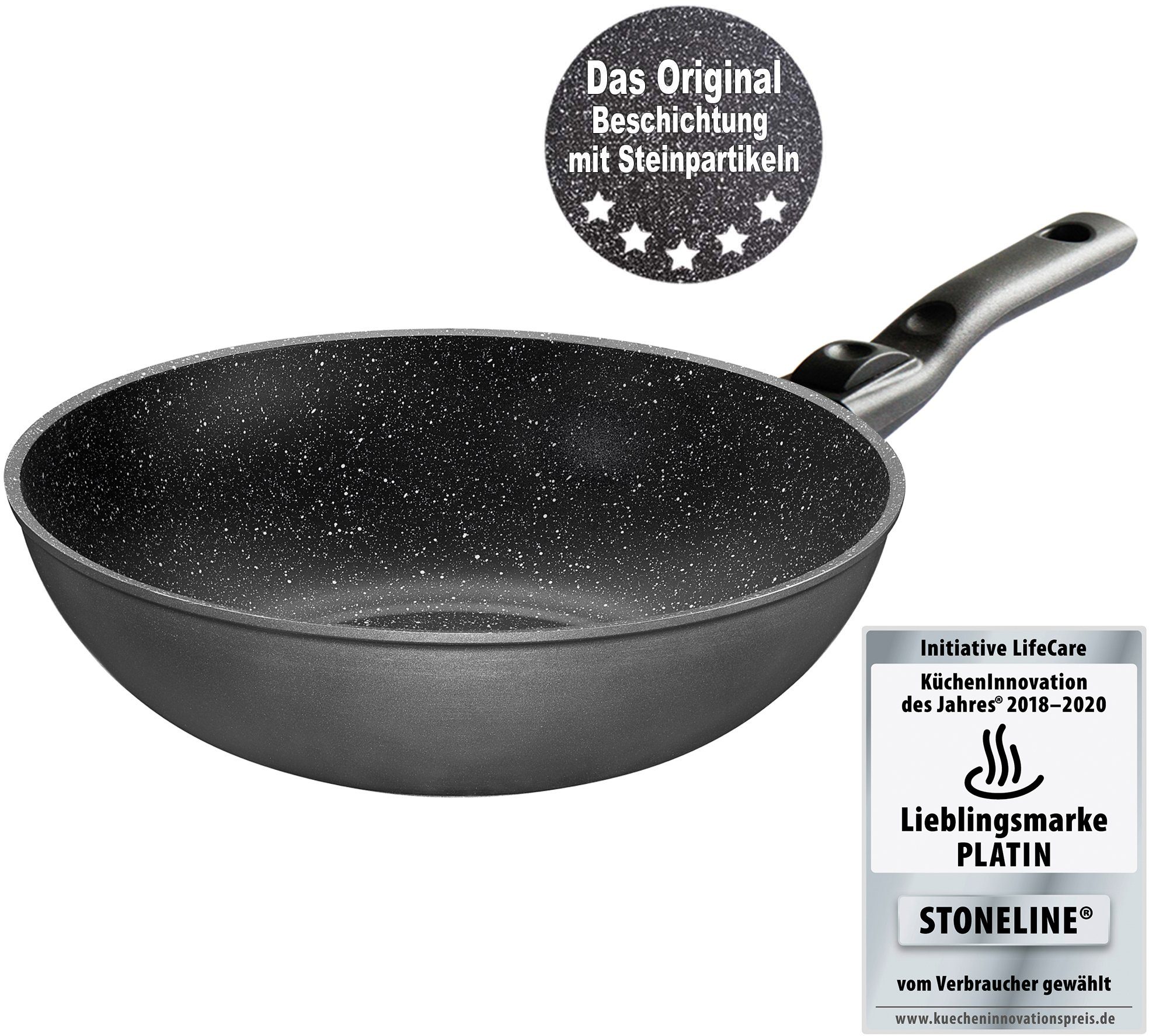 Ø Wok, Induktion, cm 30 Aluminium, STONELINE