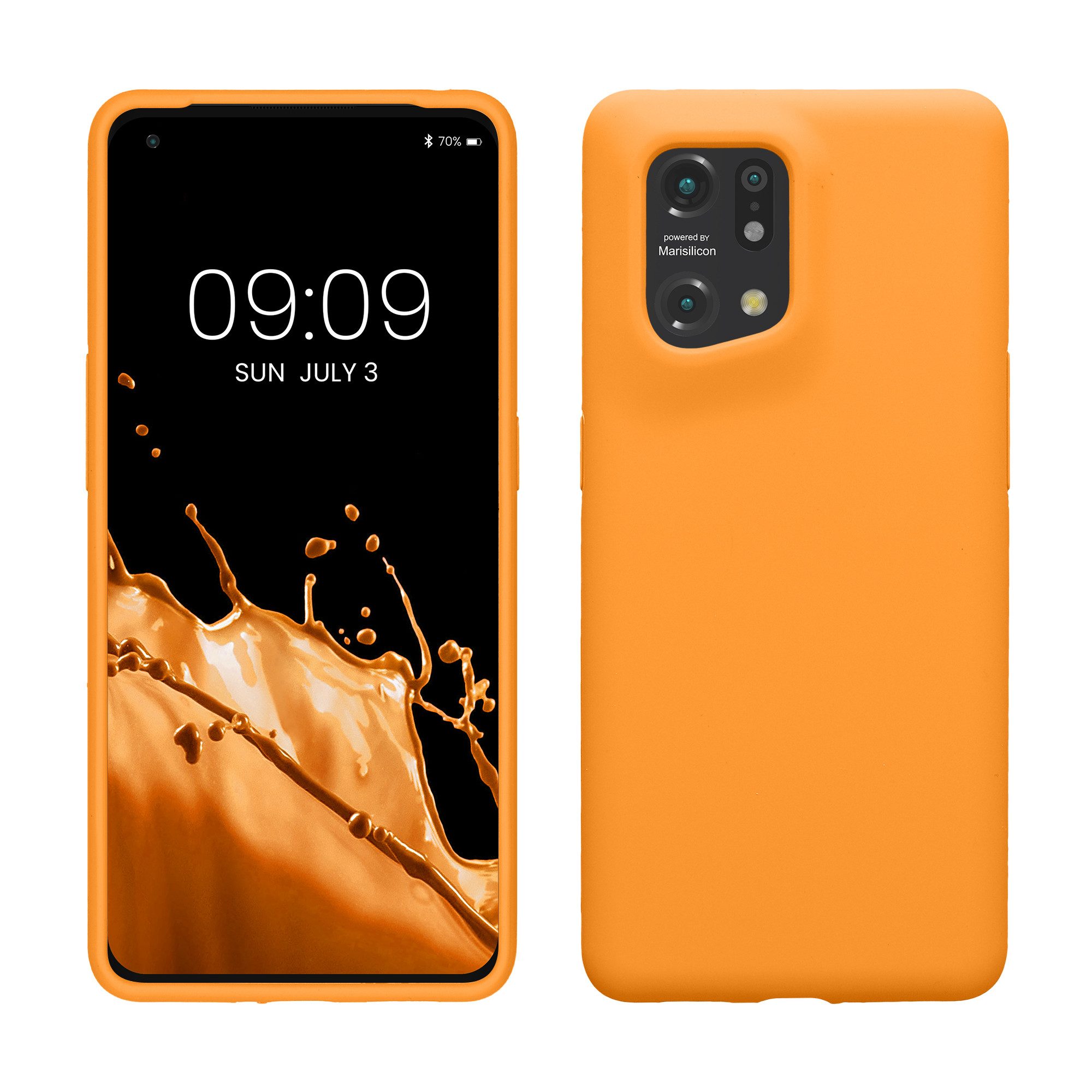 kwmobile Smartphone-Hülle Handyhülle für Oppo Find X5 (5G) Hülle, Weiches Handy Silikon Case - Schutzhülle Cover