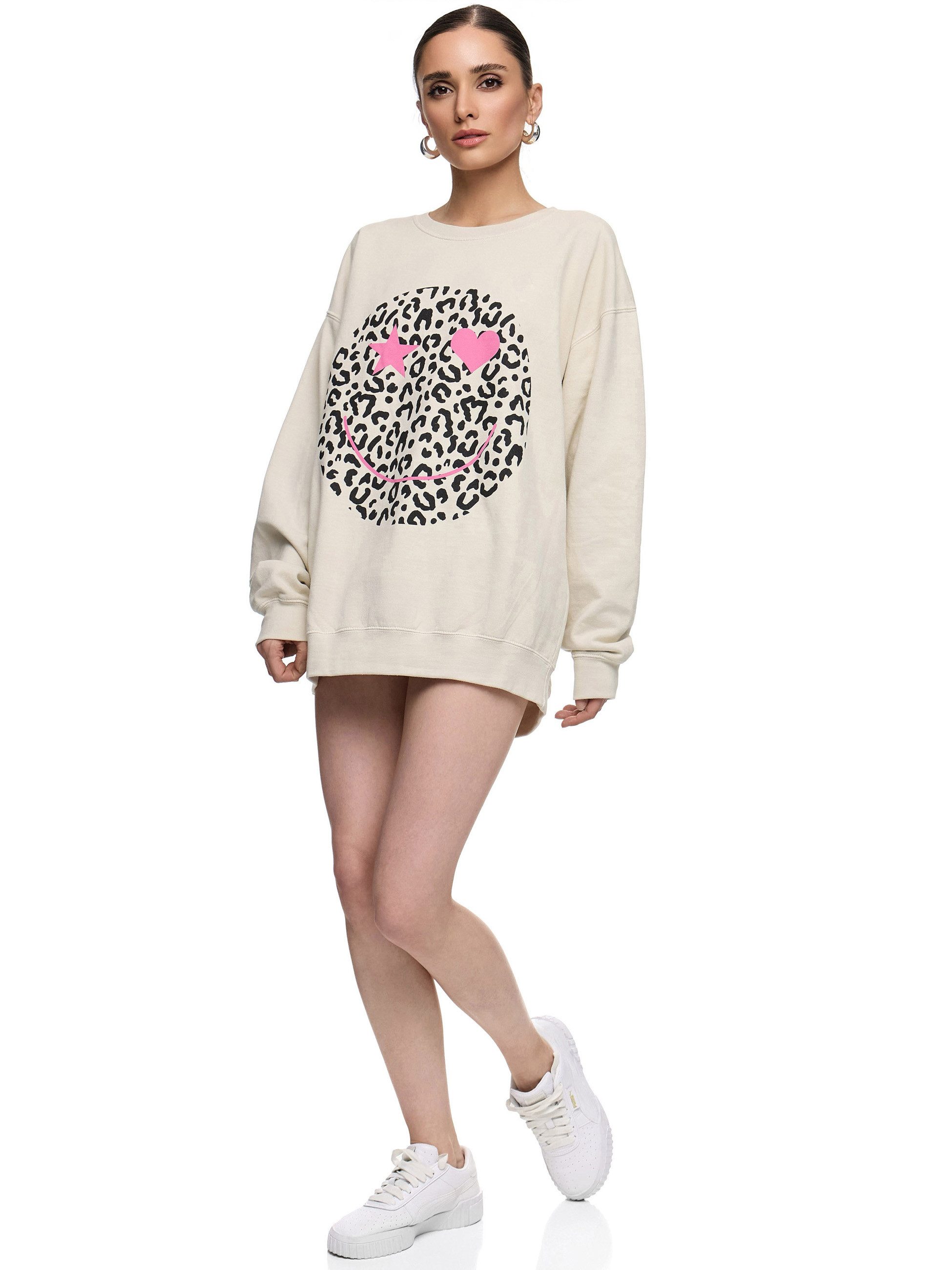 Worldclassca Sweatshirt Worldclassca Oversized Sweatshirt Happy günstig online kaufen