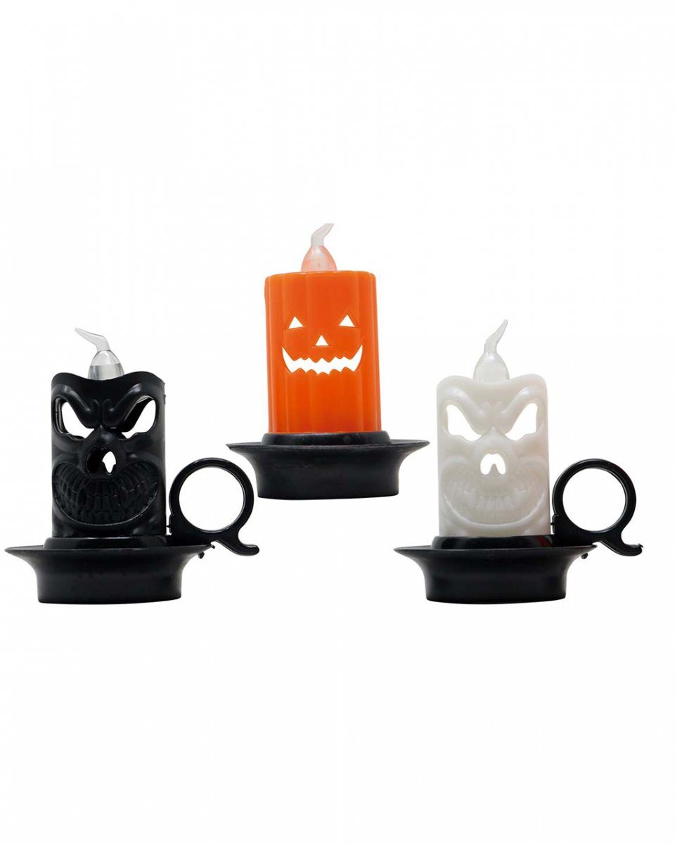 Horror-Shop mit Latern Mini Dekofigur Flackerlicht buntem 7cm Halloween