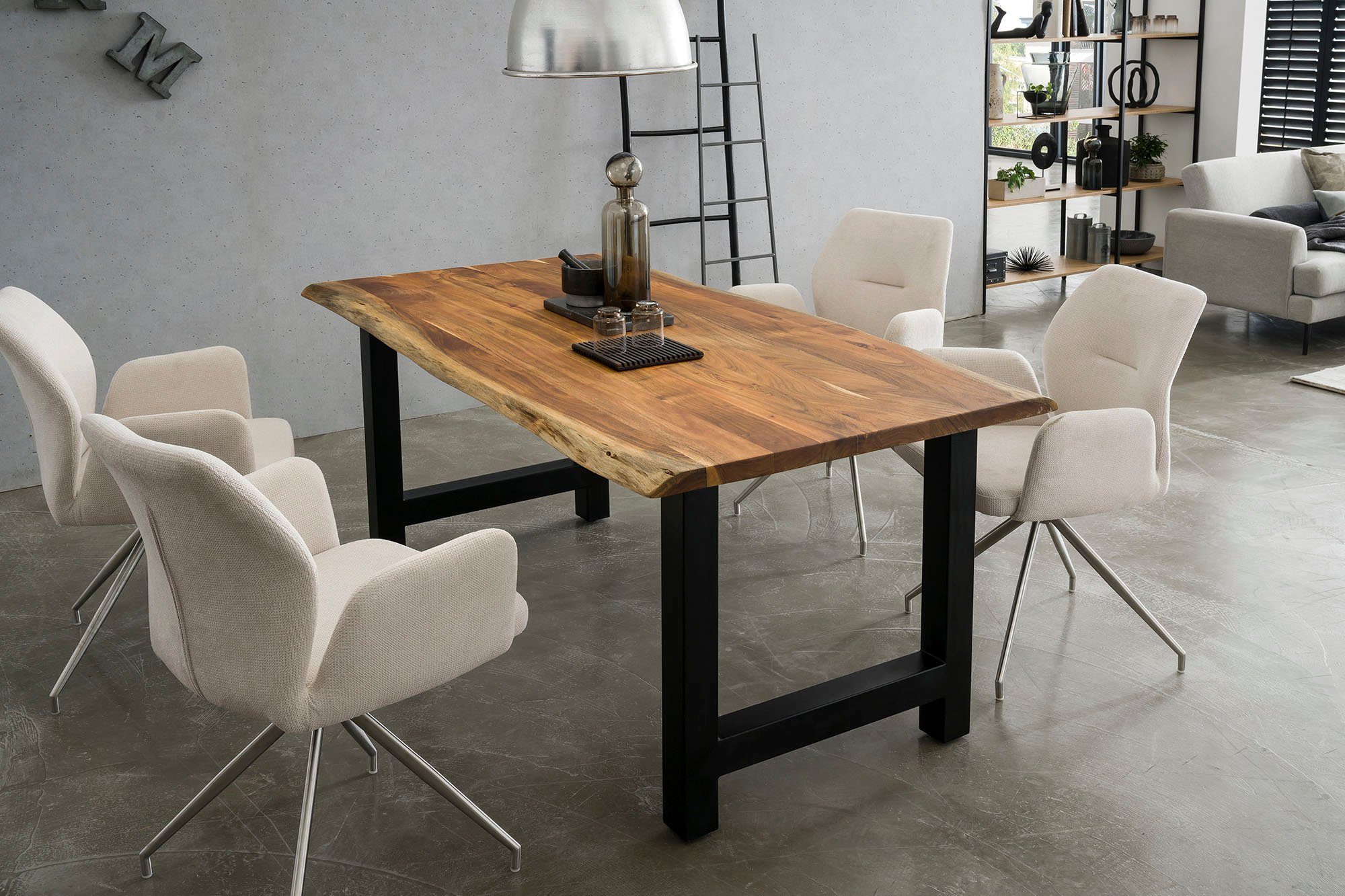 SalesFever Esstisch Minimalistischer Tisch, Geölt und doppelt gewachstes Massivholz