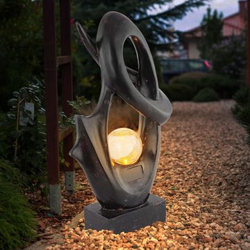 etc-shop LED Solarleuchte, LED-Leuchtmittel fest verbaut, Warmweiß, Solarlampe für Außen Garten Deko Terrassen Lampe
