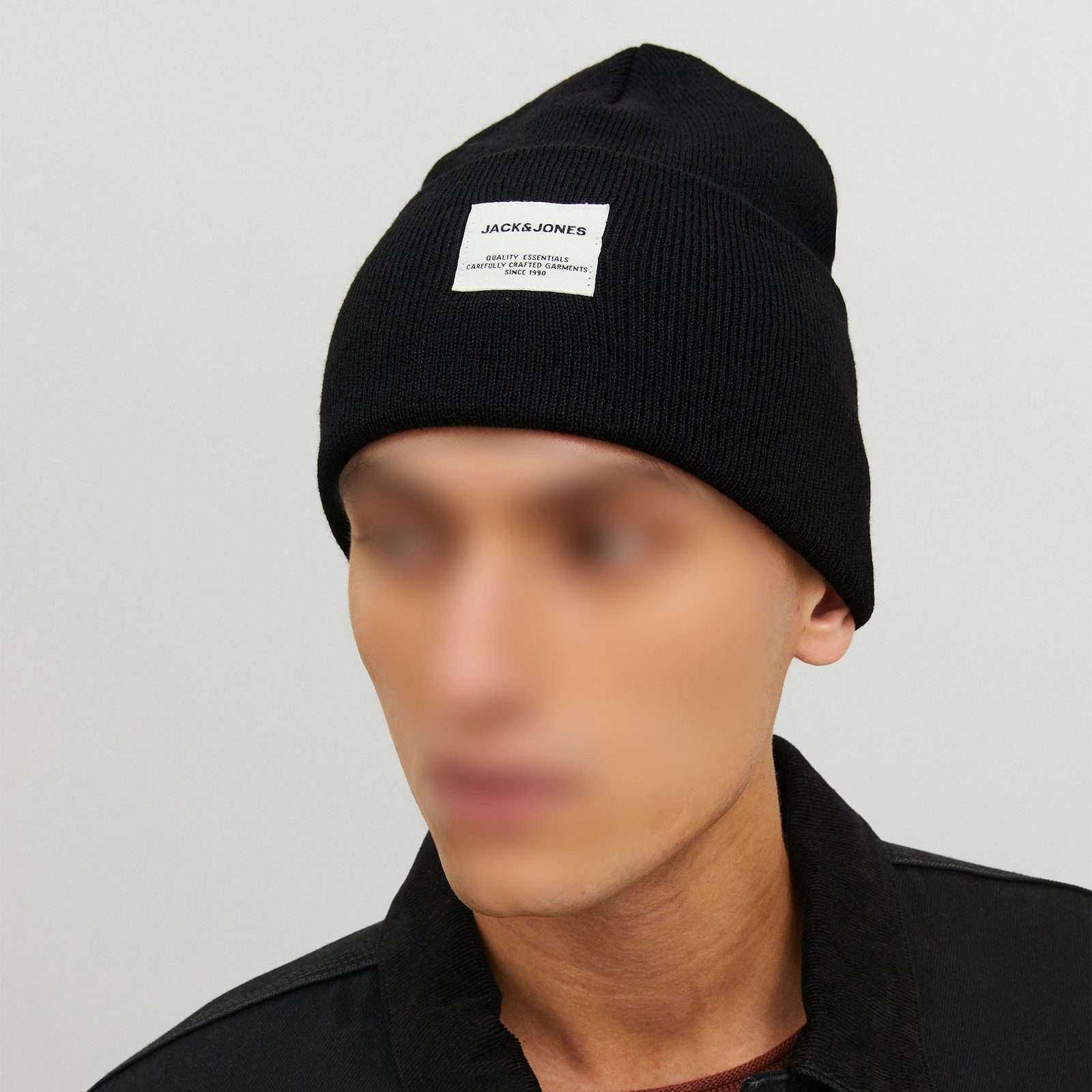 Jack & Jones Strickmütze Long Knit Beanie mit Logopatch – Bild 3 von 4