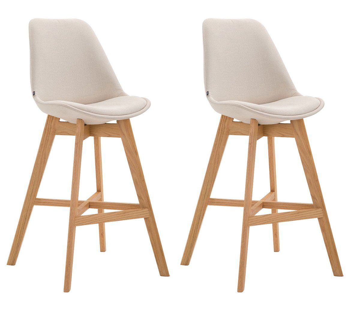 Barhocker 2er Set Barhocker Cannes Stoff natura