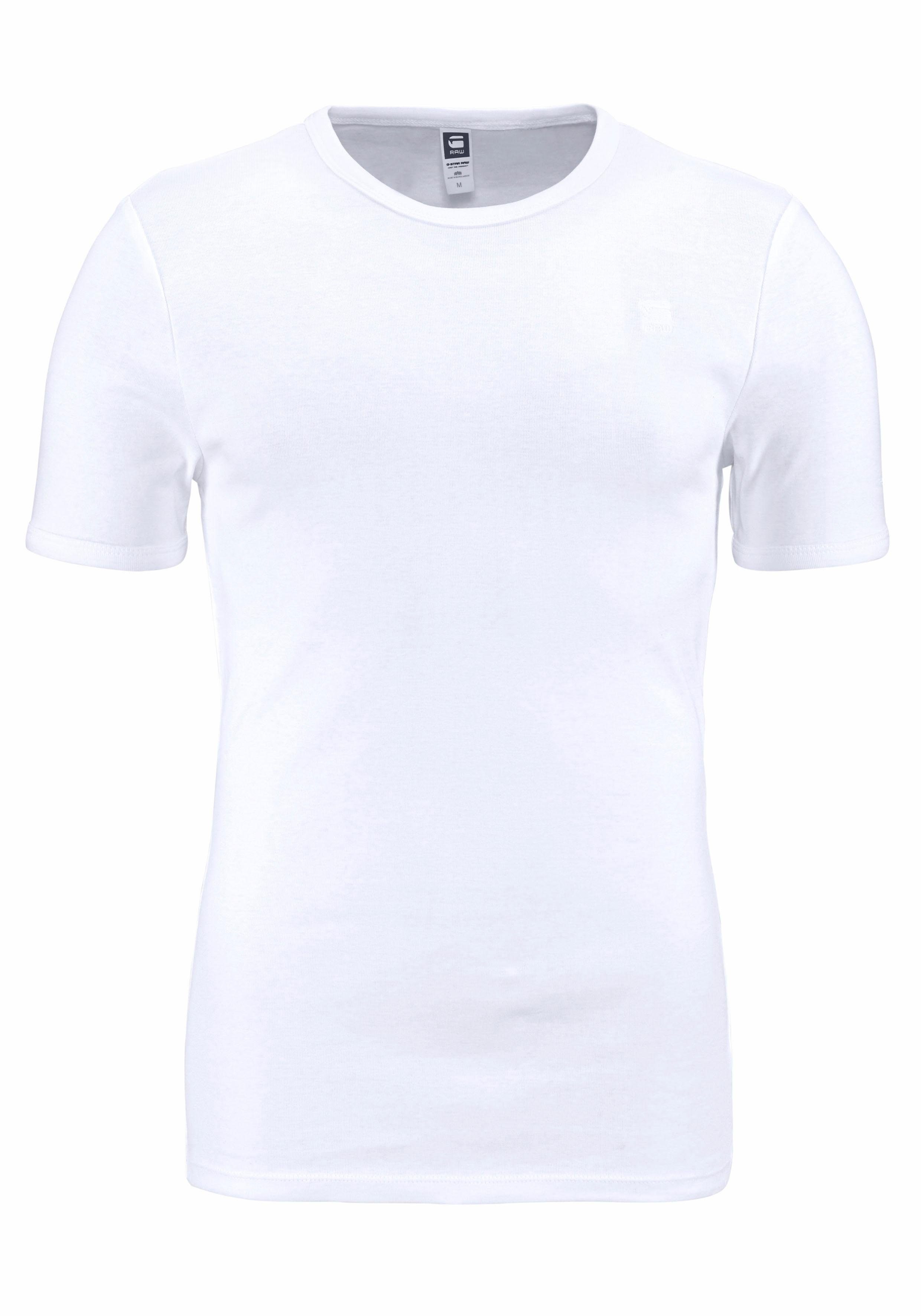 G-Star RAW T-Shirt (Packung, 2er-Pack) weiß