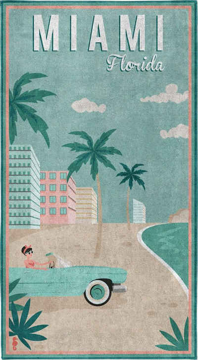 Seahorse Strandtuch »Miami« (1-St), mit Miami Beach Aufdruck
