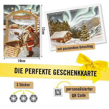 Hidden Games Grußkarten Rätselkarte "Rätselhafte Weihnachten", Made in Germany