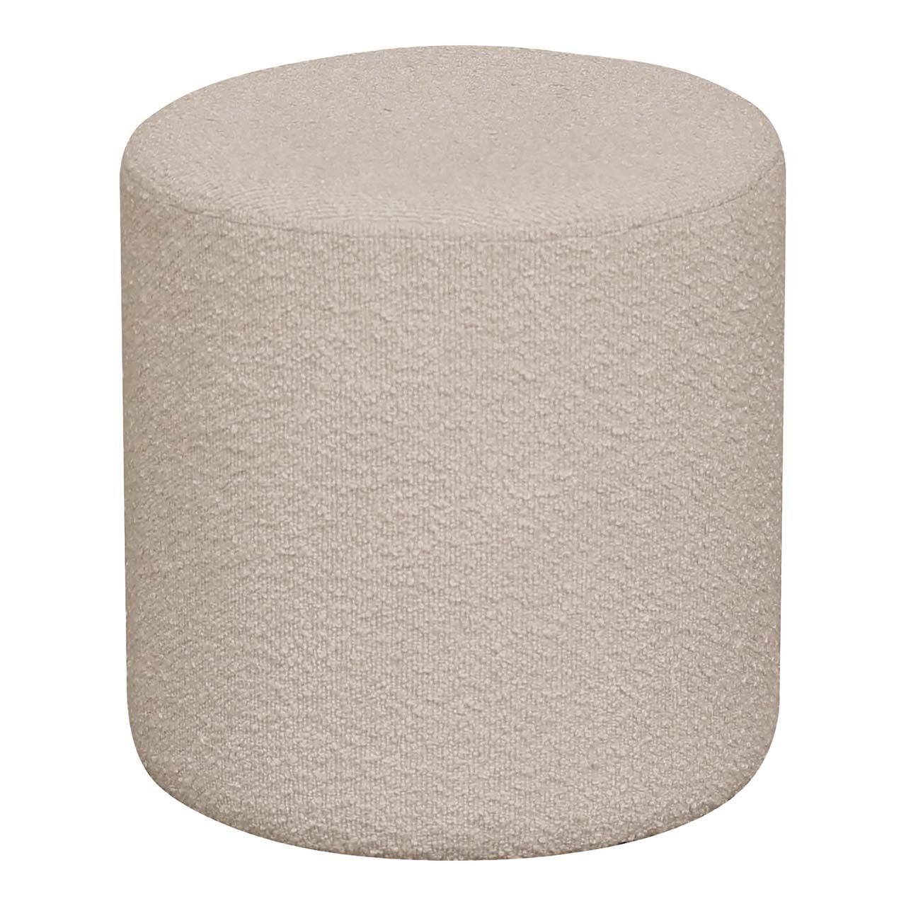 ebuy24 Pouf Ejby Pouf bouclé Ø34cm beige.