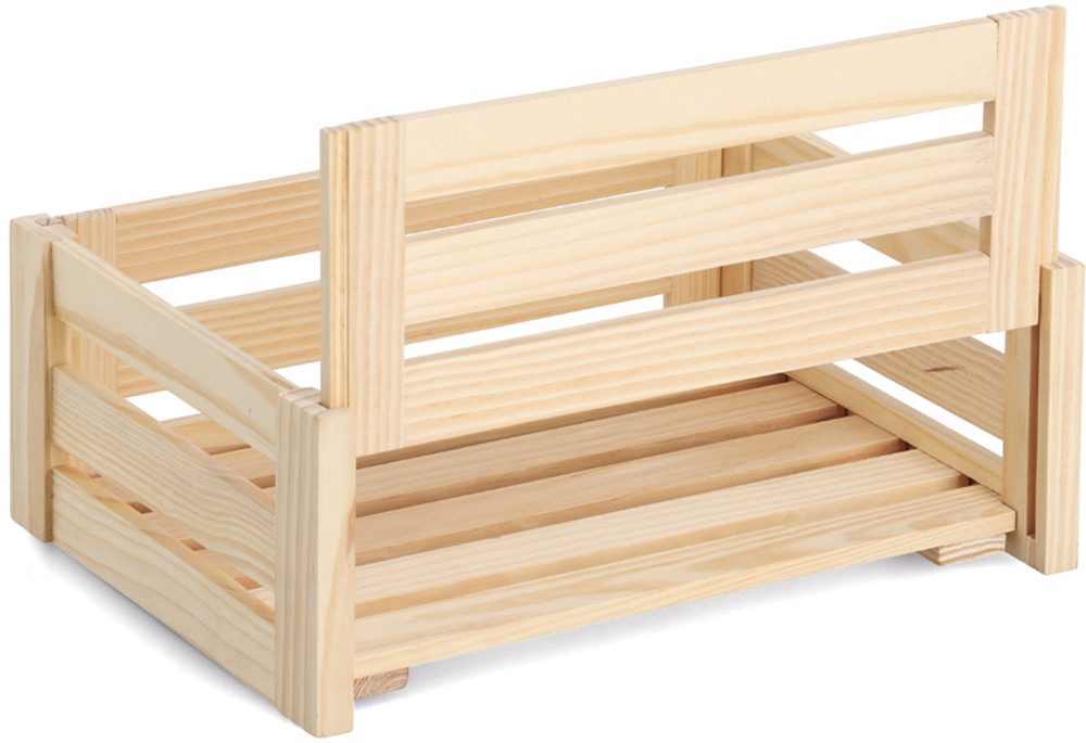 Zeller Present Aufbewahrungsbox 'Leisten', Kiefer, natürliches Holz, vielseitig, Stecksystem