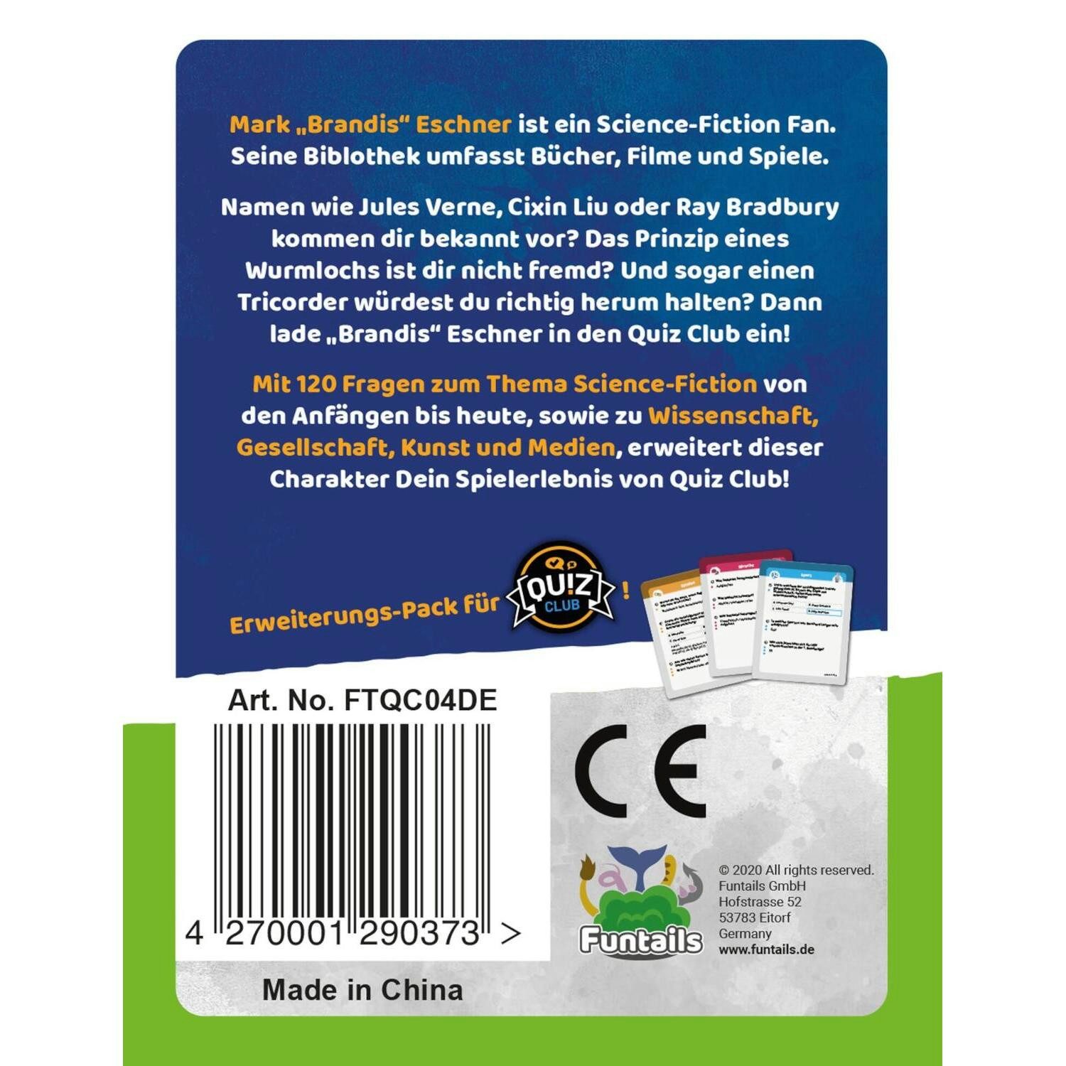 Funtails Spiel Quiz-Club - Charakter Pack Science Fiction & Wissenschaft, Quiz-Club - Charakter Pack Science Fiction & Wissenschaft