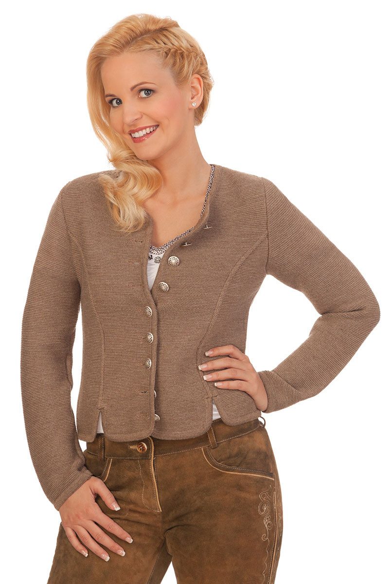 M.Stützle GmbH Trachtenjacke Trachten Strickjacke - MERAN - hellbraun