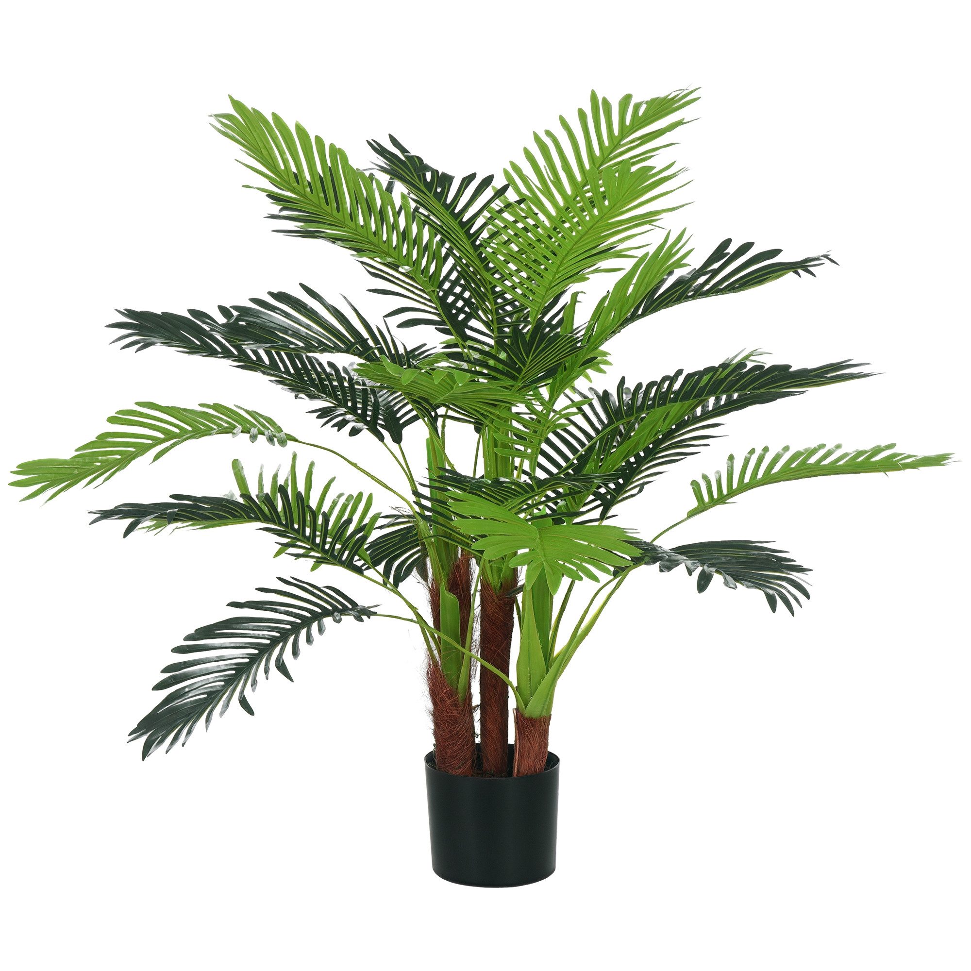 Kunstpflanze Künstliche Kunst Groß im Topf Wie Echt Zimmer Wohnzimmer Balkon Palme, HOMCOM, Höhe 100 cm, Pflanze Deko für Indoor, Outdoor, Grün. Reduzierter Preis € 47,90. Unverbindliche Preisempfehlung € 97,90