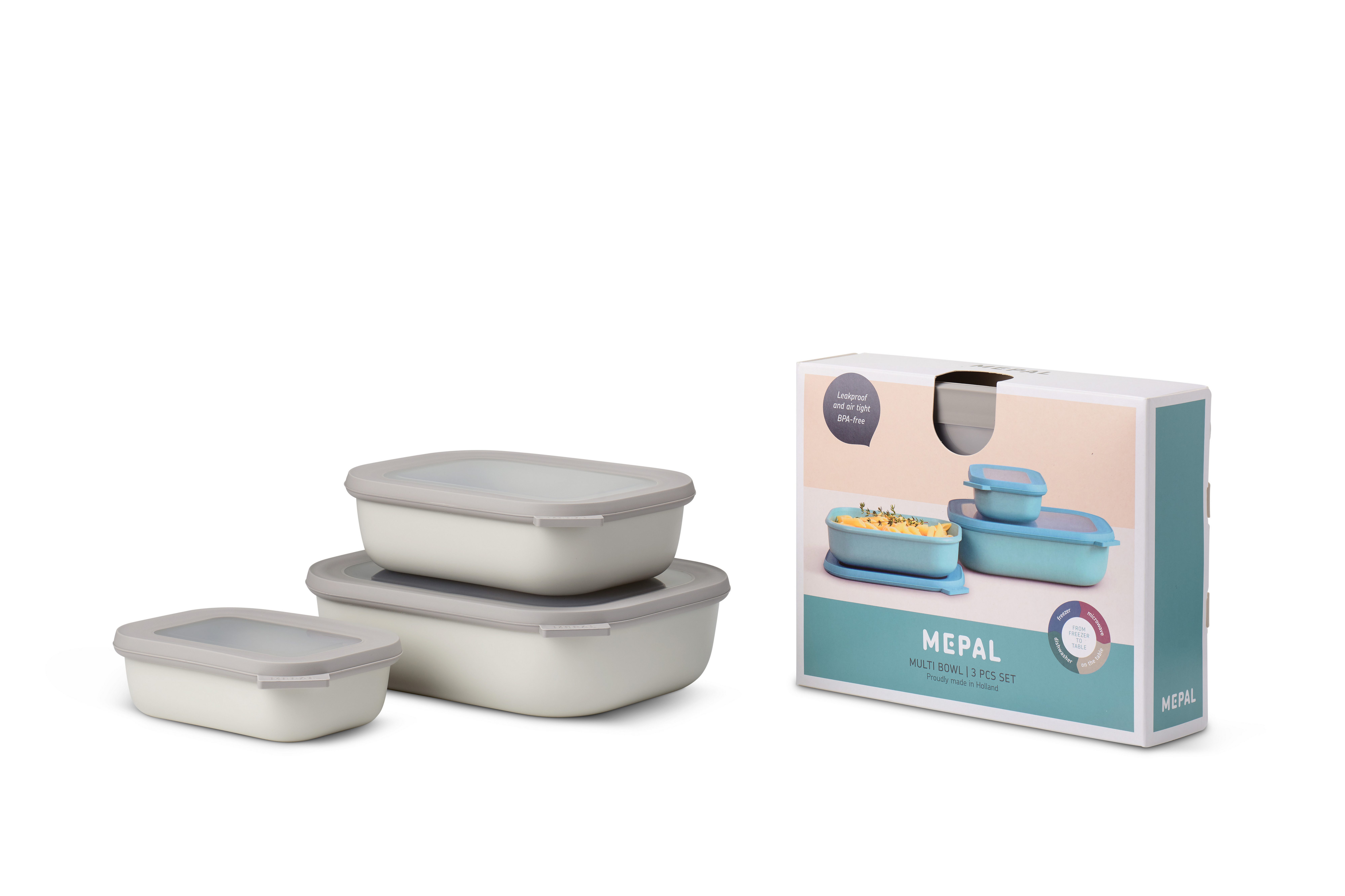 Mepal Aufbewahrungsbox Mepal Cirqula 3.5 l Mikrowellengeschir - Nordic white