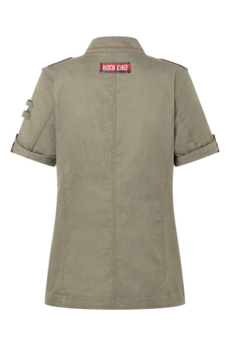 Karlowsky Fashion Kochjacke KARLOWSKY Damen Kochjacke ROCK-CHEF®-Stage2 Kurzarm Moosgrün
