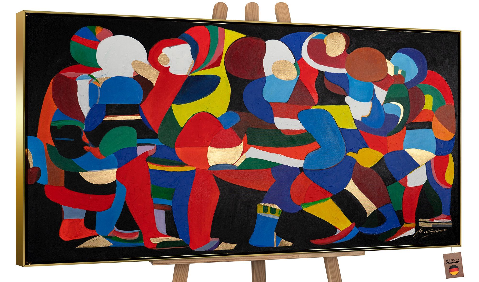 YS-Art Gemälde Tänze der Farben und Formen, Abstraktion
